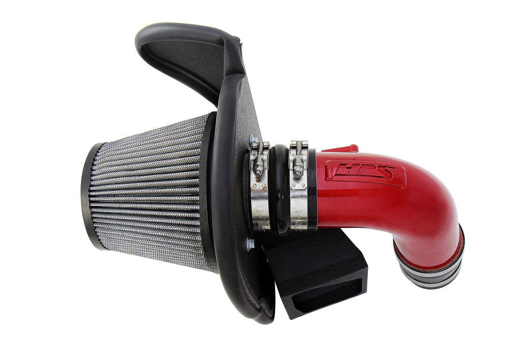 HPS Performance Air Intake Kit With Heat Shield 827-702R Red - 827-702R