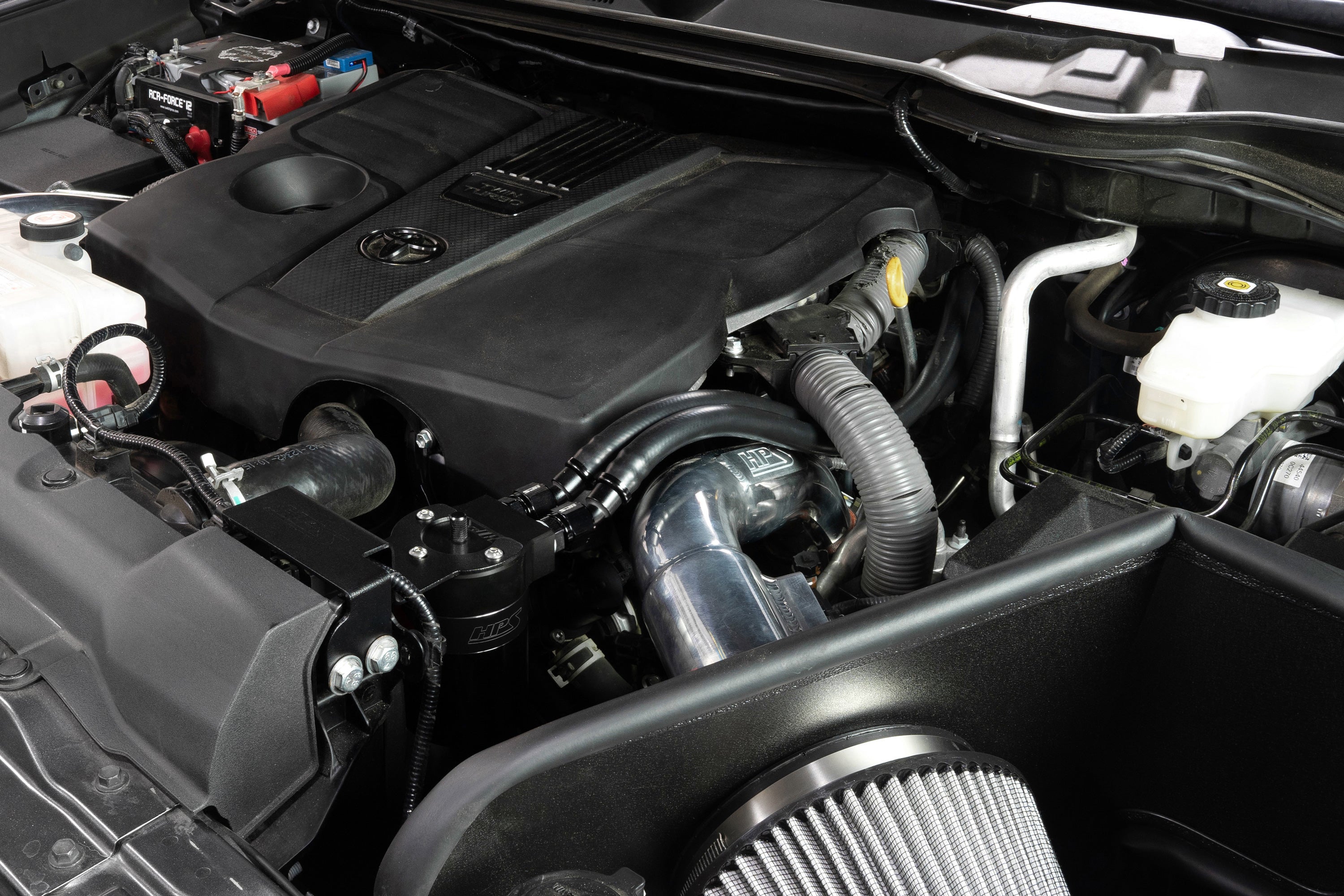HPS Performance Oil Catch Can Kit 860-003WB, Black - 860-003WB