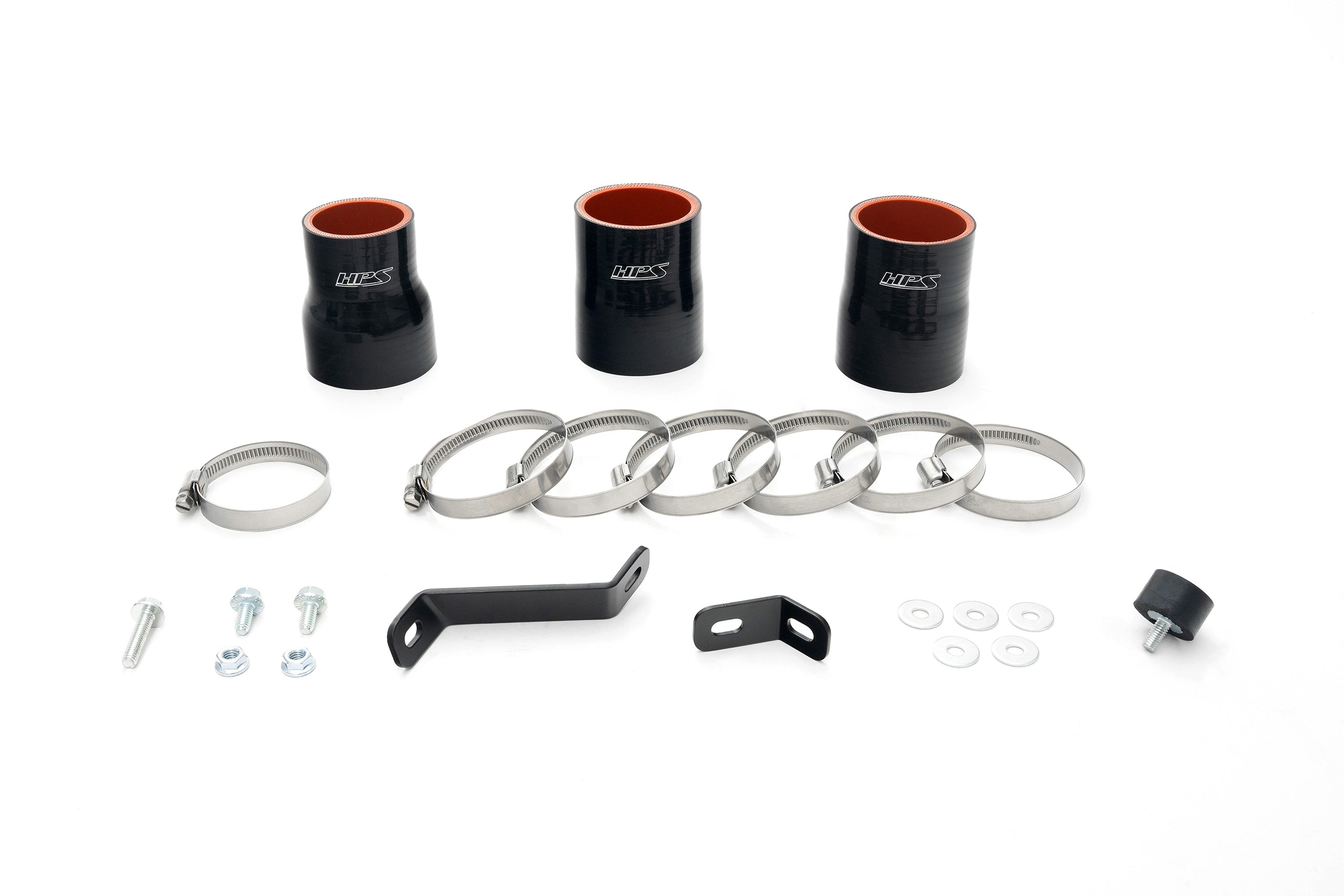 HPS Performance Lower Hot Side and Cold Side Charge Pipe Kit 17-152WB Black - 17-152WB