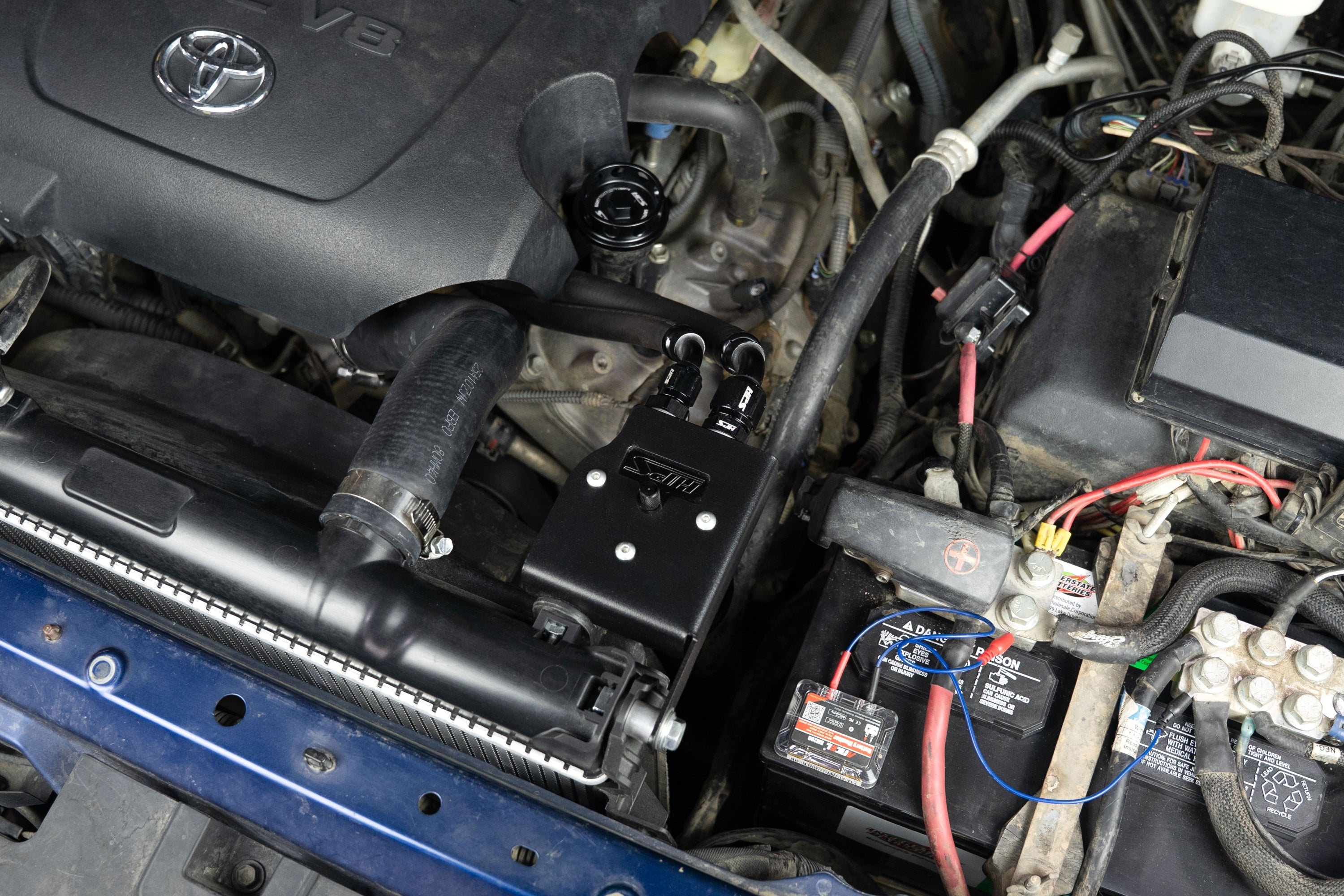 HPS Performance Oil Catch Can Kit 860-033BL Blue - 860-033BL