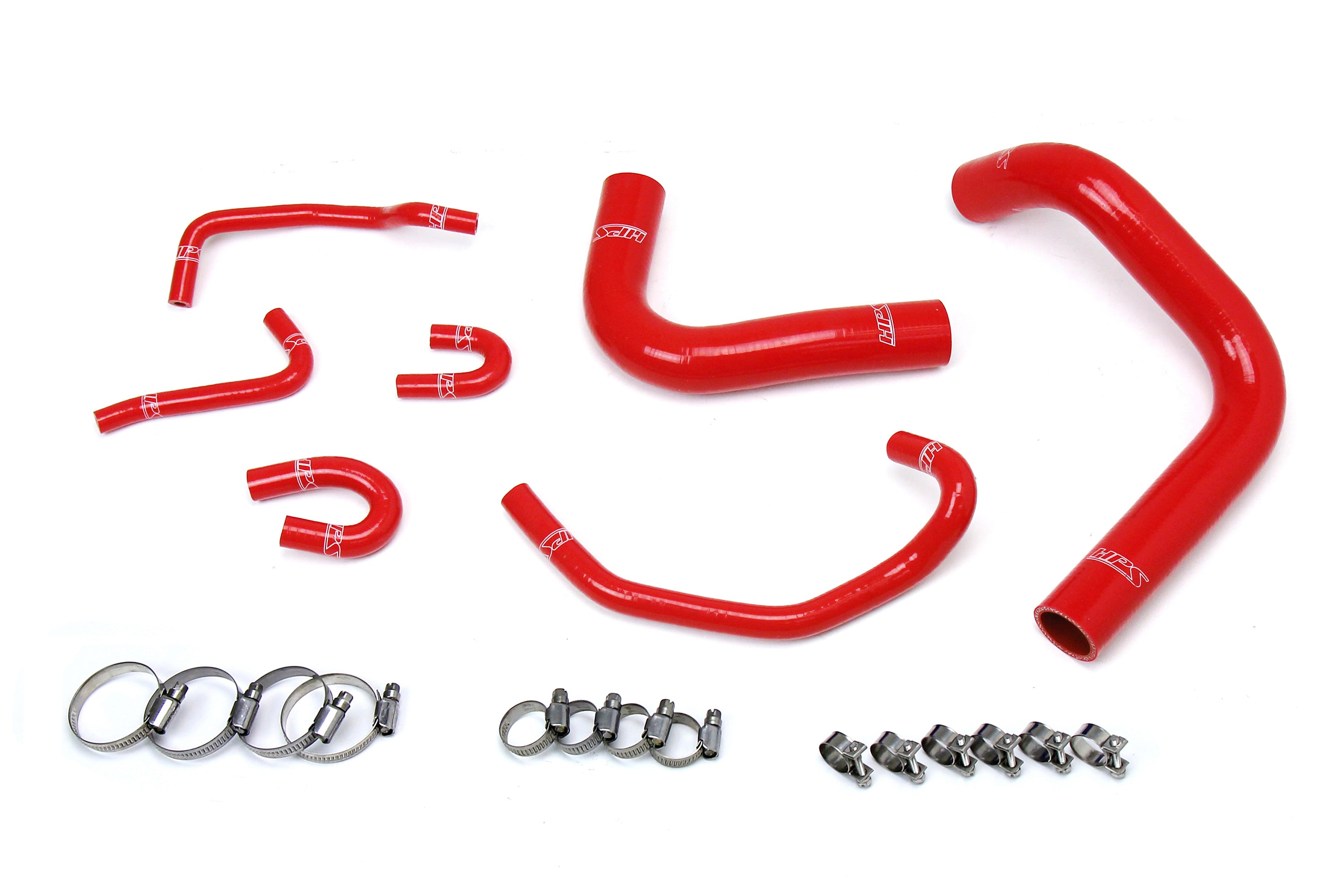 HPS Performance Hps Silicone Radiator Coolant Hose Kit 57 1323 R Red Red - 57-1323R-RED