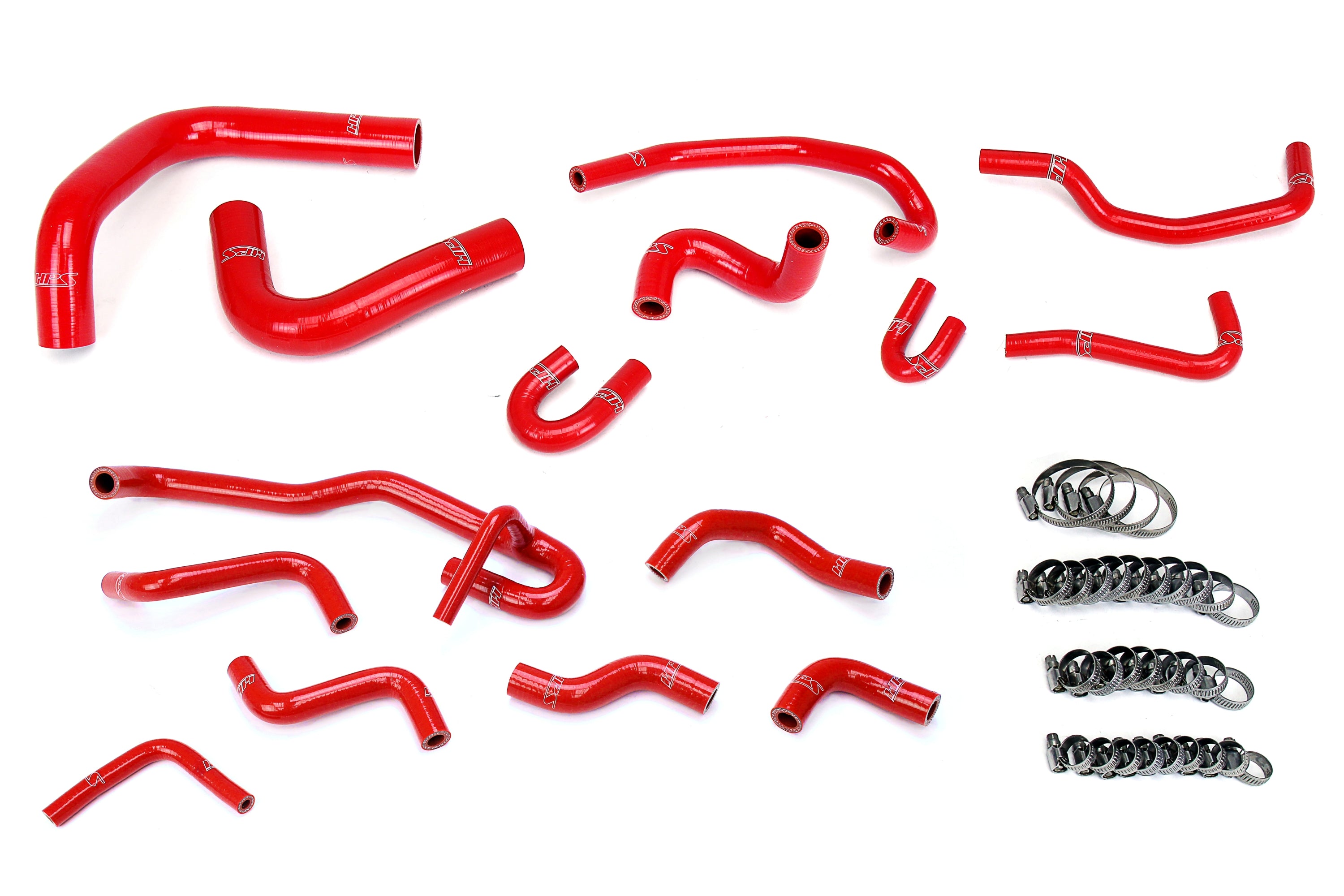 HPS Performance Hps Silicone Radiator And Heater Coolant Hose Kit 57 2191 Red Red - 57-2191-RED