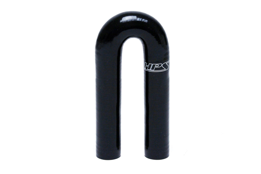 HPS Performance Hps Silicone Elbow Coupler 180 Degree, 5/8" Id, 4 1/2" Legs Htsec180 062 Blk Black - HTSEC180-062-BLK