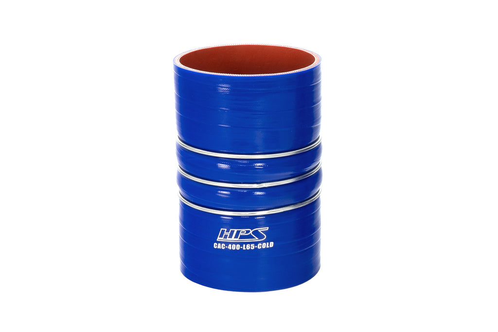 HPS Performance Hps Cold Side Charge Air Cooler Hose 4" Id, 6.5" Length Cac 400 L65 Cold Blue - CAC-400-L65-COLD