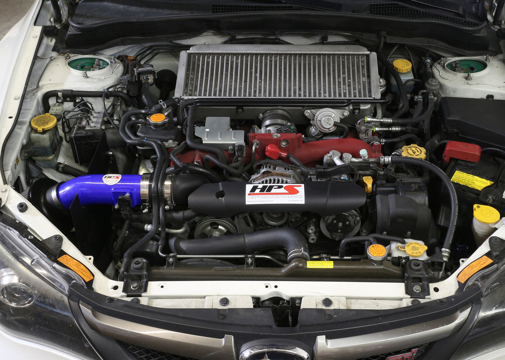 HPS Performance Air Intake Kit With Heat Shield 827-566BL Blue - 827-566BL