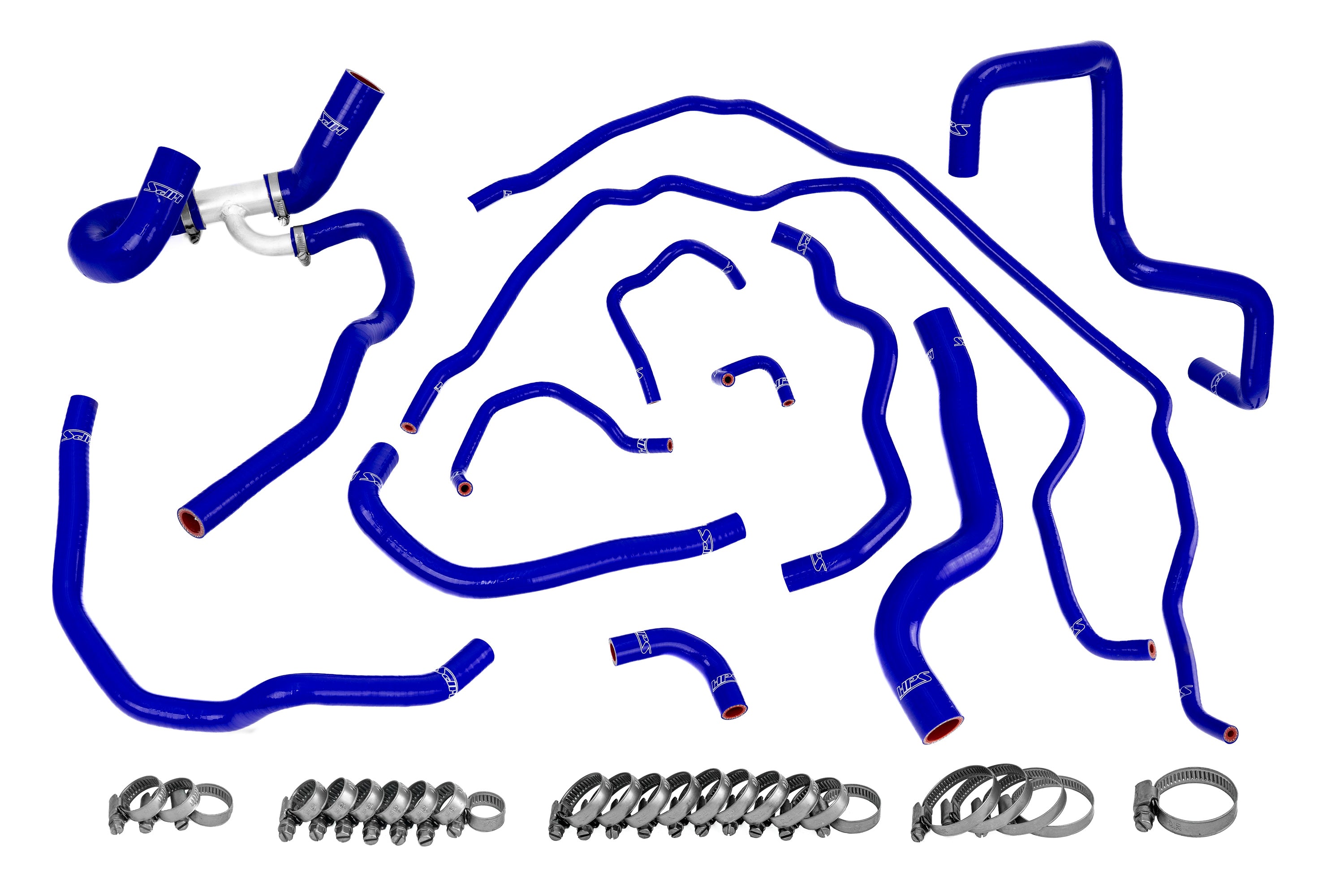 HPS Performance Hps Silicone Radiator And Heater Coolant Hose Kit 57 1511 Blue Blue - 57-1511-BLUE
