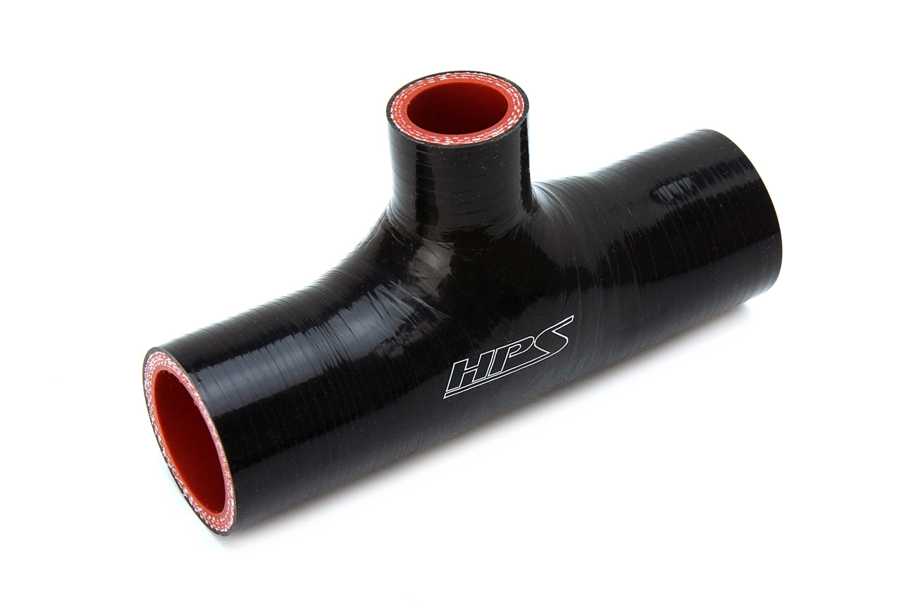 HPS Performance Hps Silicone Tee Hose Adapter, 1 1/4" Id, 1" Branch, 6" Length 125 Those 100 Blk Black - 125-THOSE-100-BLK