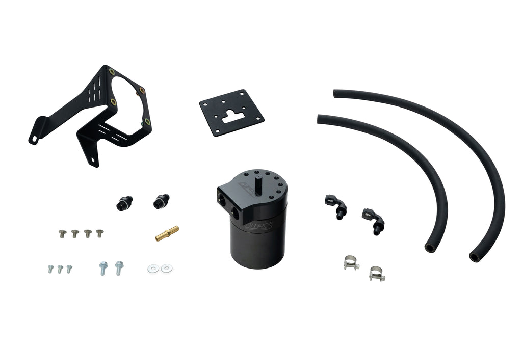 HPS Performance Oil Catch Can Kit 860-027WB Black - 860-027WB
