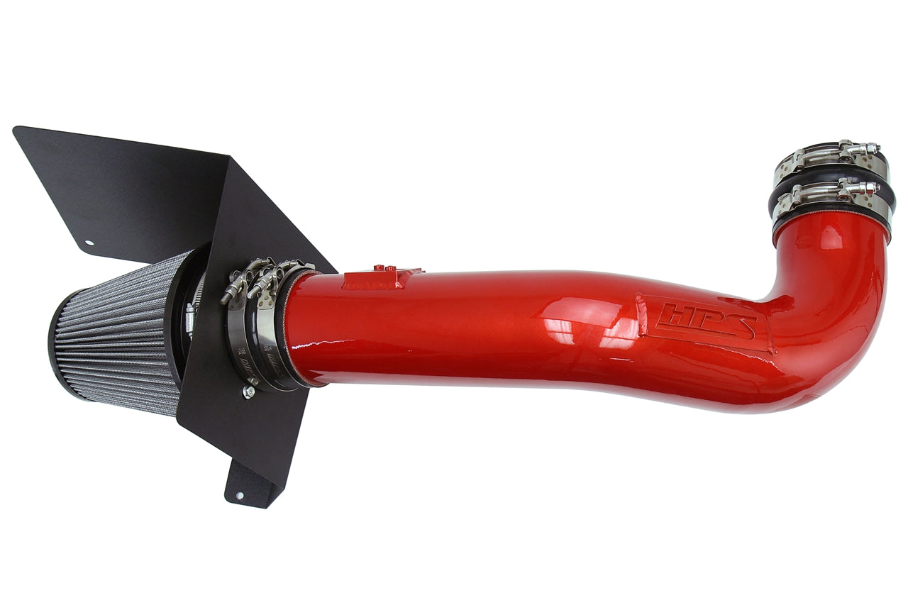 HPS Performance Air Intake Kit With Heat Shield 827-667R Red - 827-667R