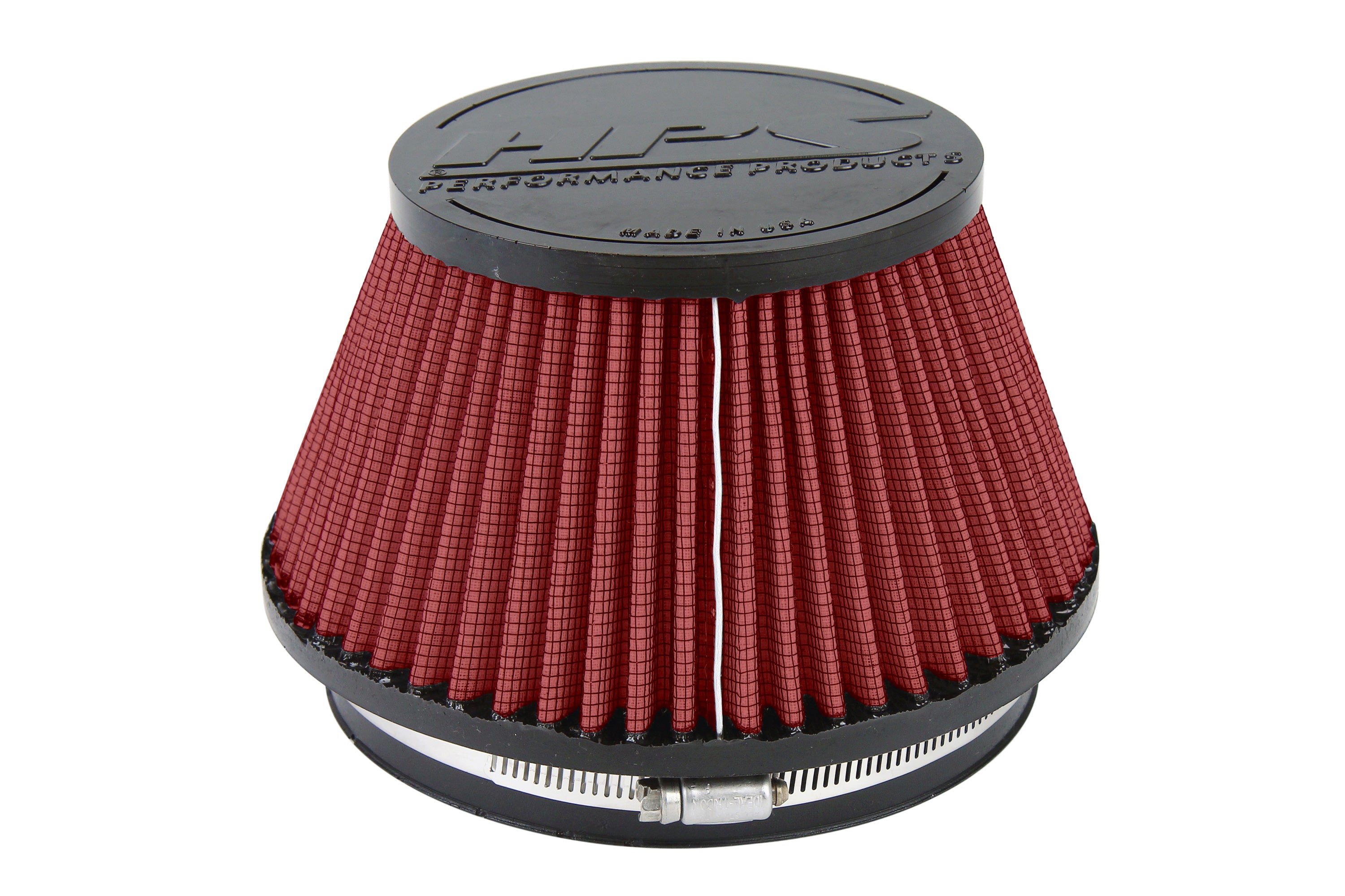 HPS Performance Air Filter 6" ID, 4" Element Length, 5" Overall Length, HPS-4302-RED