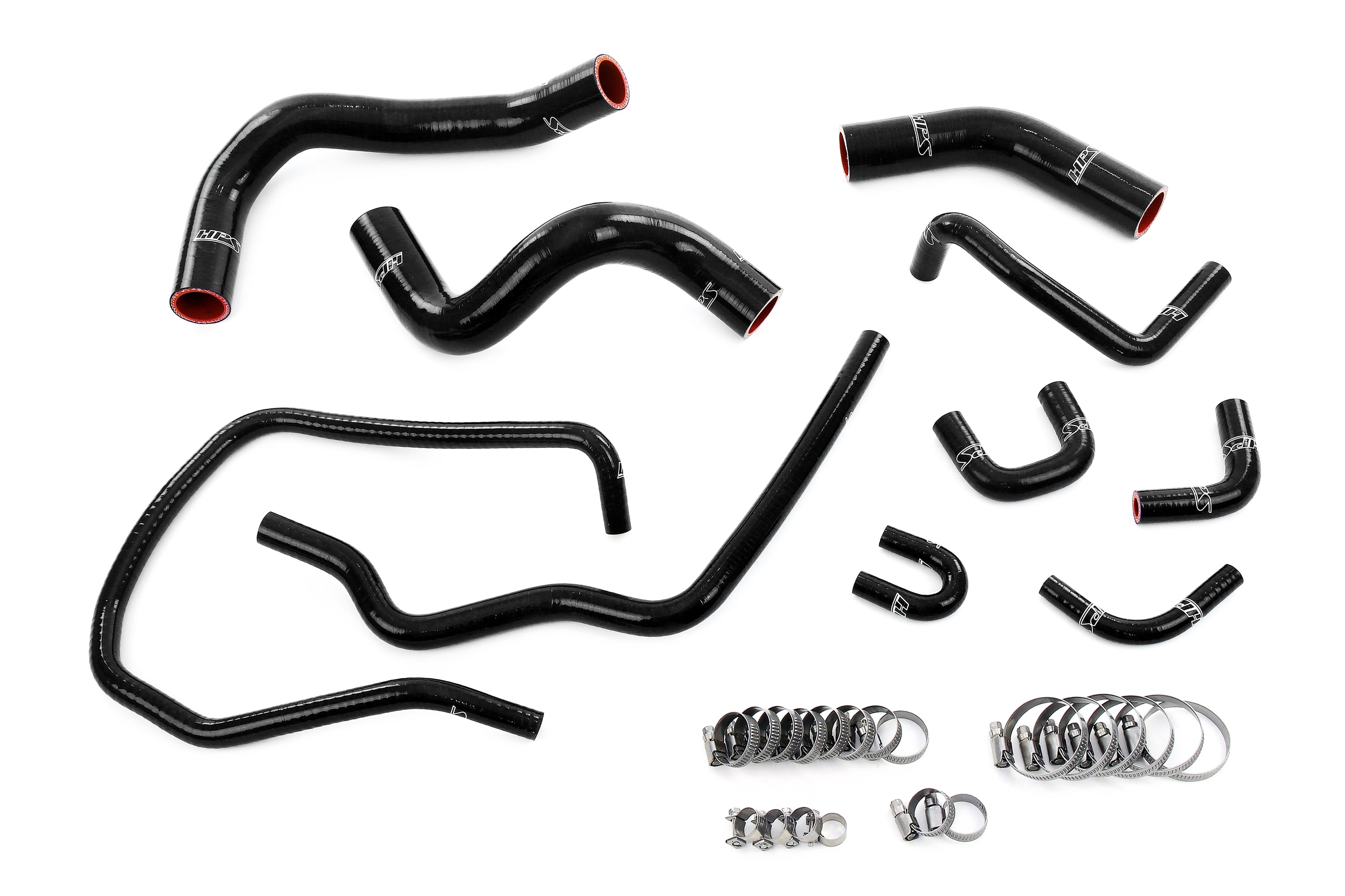 HPS Performance Hps Silicone Radiator, Water Bypass, And Throttle Body Coolant Hose Kit 57 2167 Blk Black - 57-2167-BLK