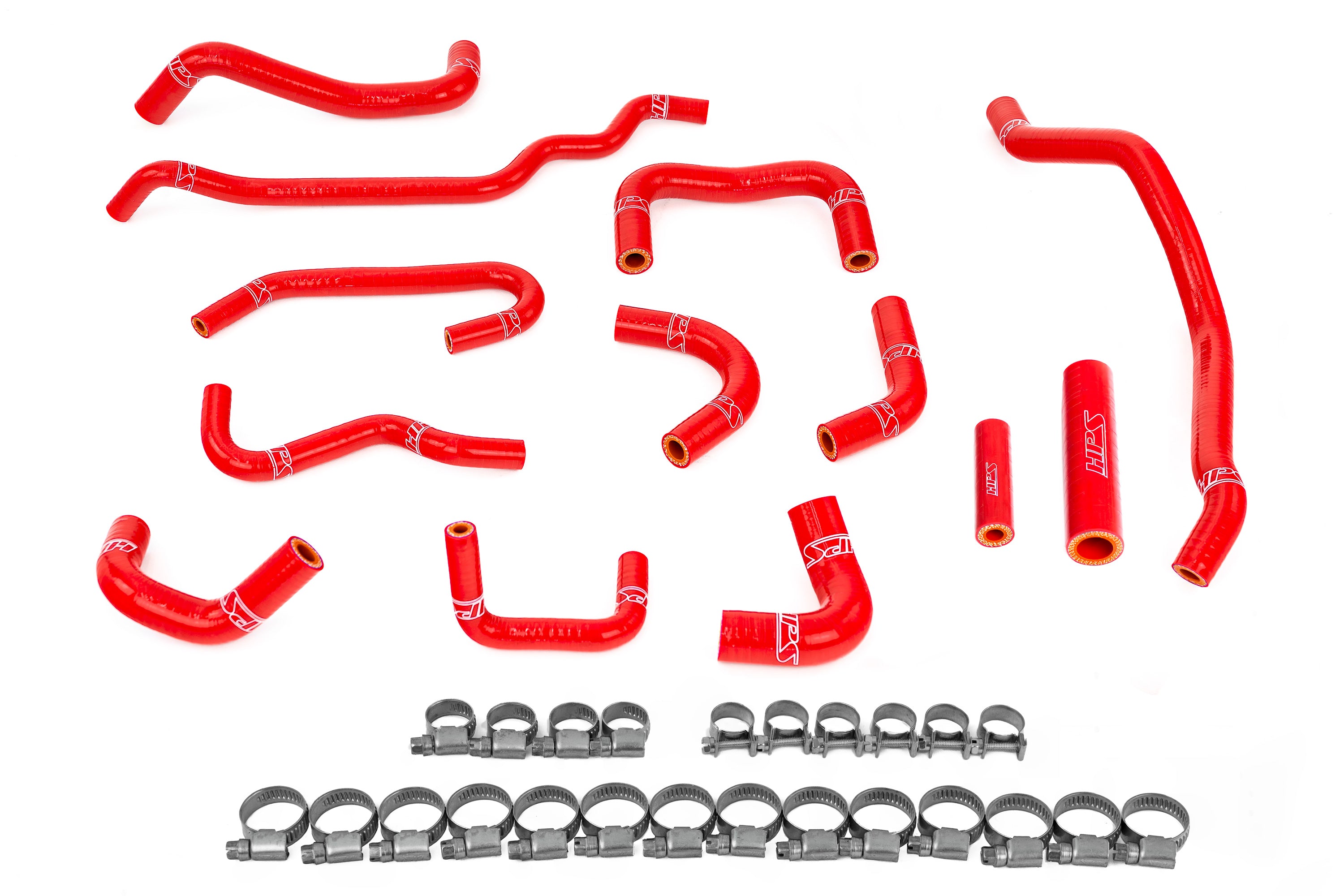 HPS Performance Hps Silicone Throttle Body, Reservoir, And Turbo Ancillary Coolant Hose Kit 57 2131 A Red Red - 57-2131A-RED