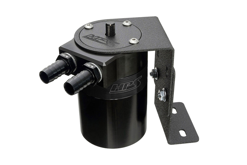 HPS Performance 1/2" Universal Oil Catch Can Kit 861-502WB Black - 861-502WB
