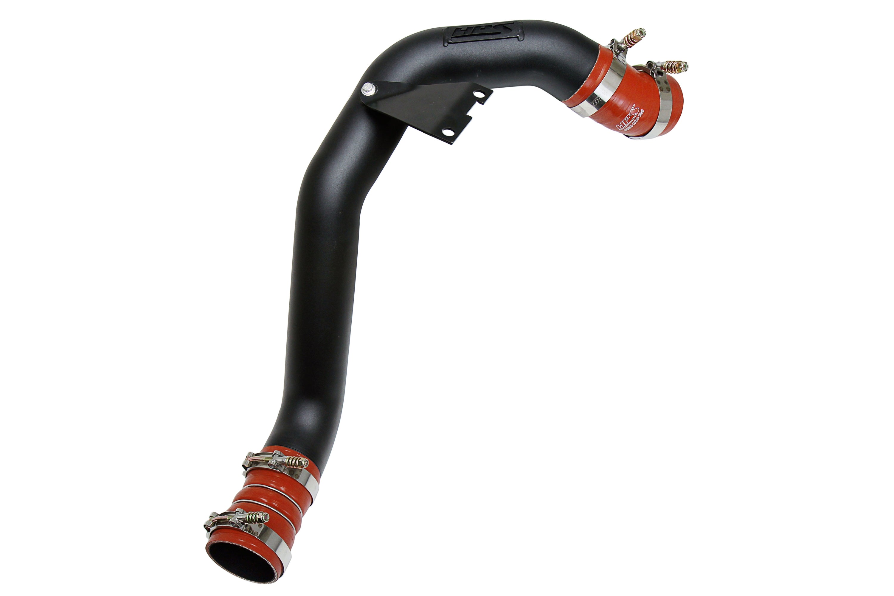 HPS Performance Hot Side Charge Pipe Kit with Orange Boots 17-171WB Black - 17-171WB