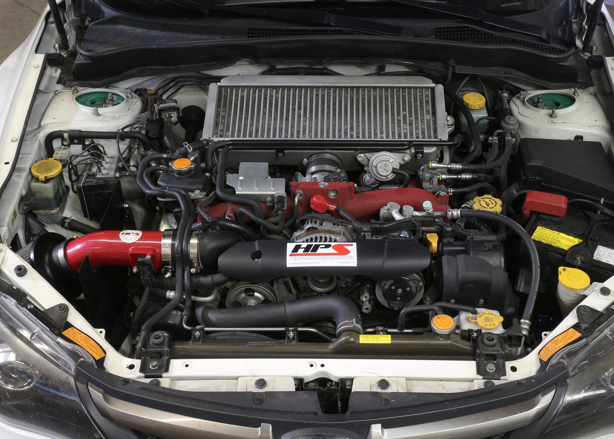 HPS Performance Air Intake Kit With Heat Shield 827-566R Red - 827-566R