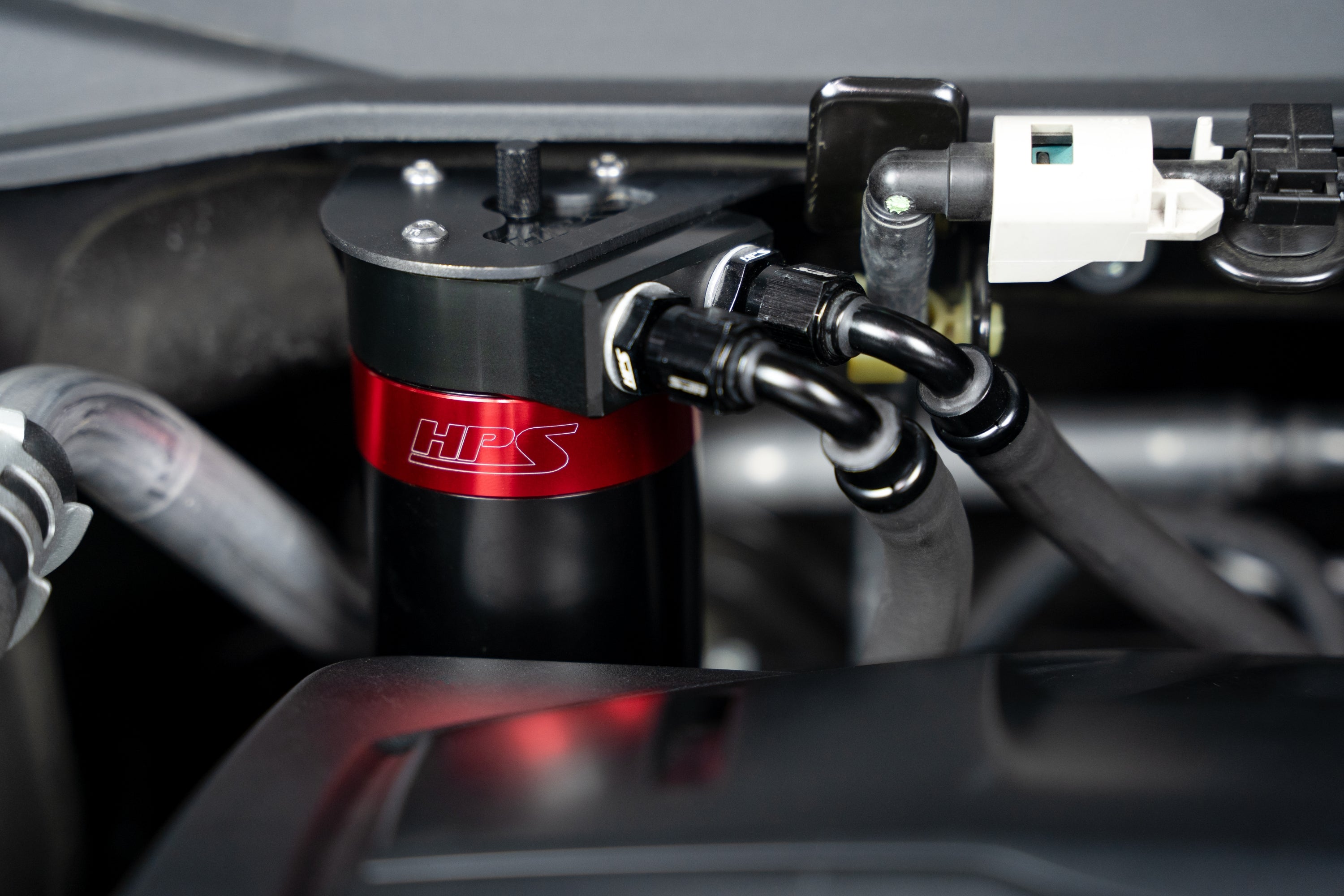 HPS Performance Oil Catch Can Kit 860-015 Red - 860-015