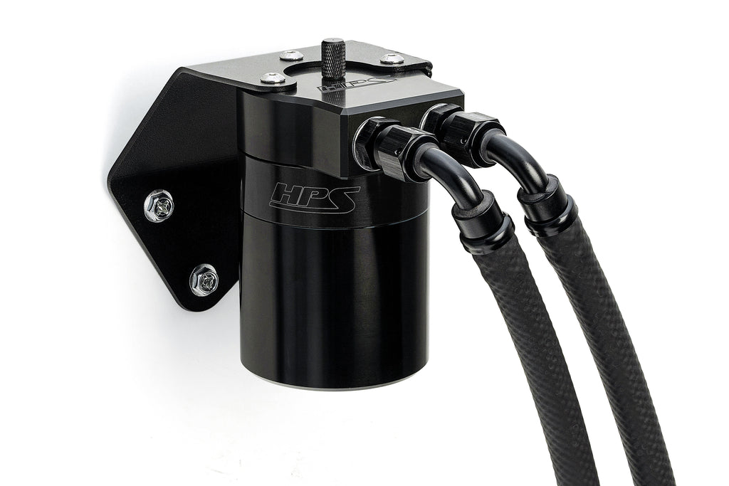 HPS Performance Oil Catch Can Kit 860-006WB, Black - 860-006WB