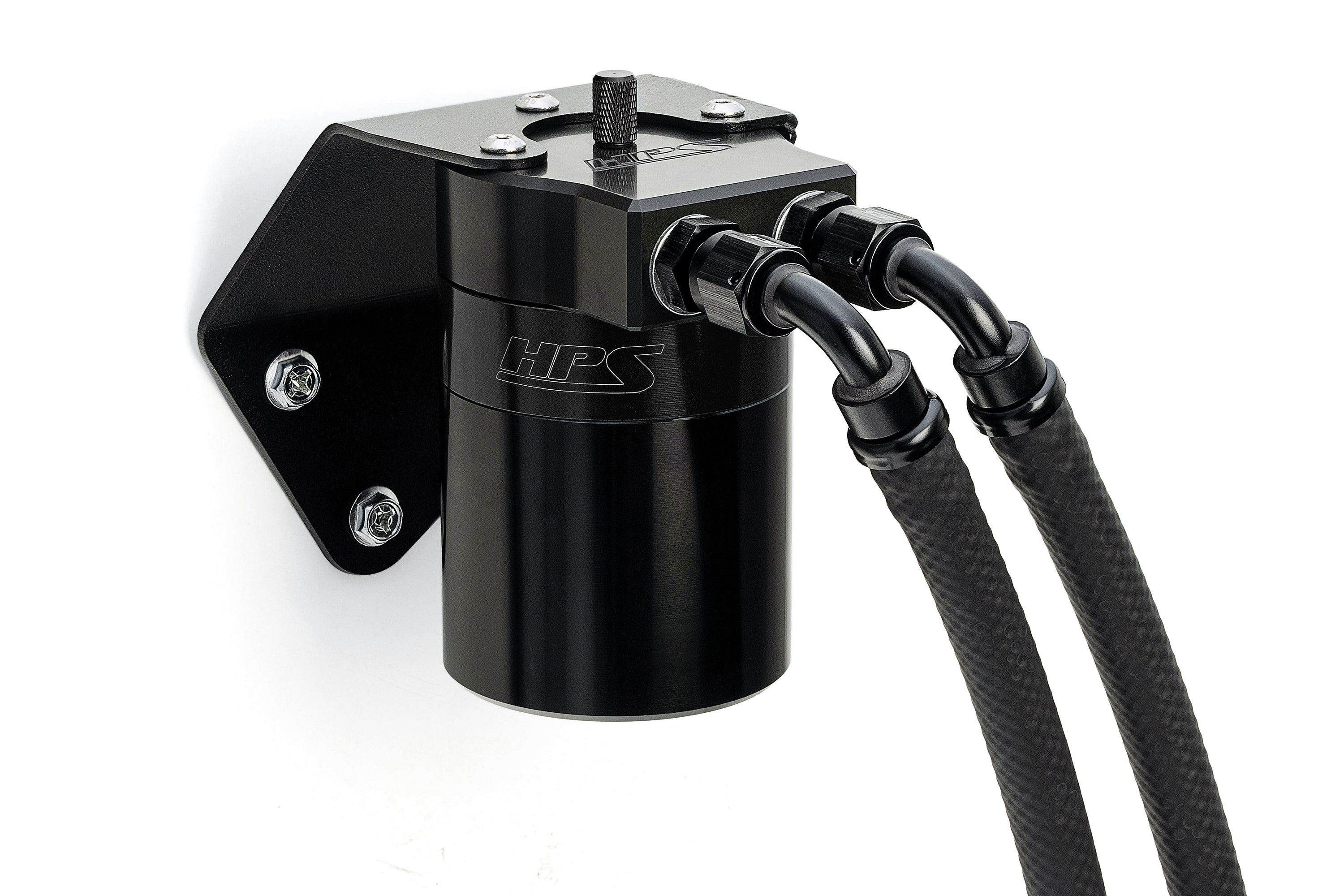 HPS Performance Oil Catch Can Kit 860-006WB, Black - 860-006WB