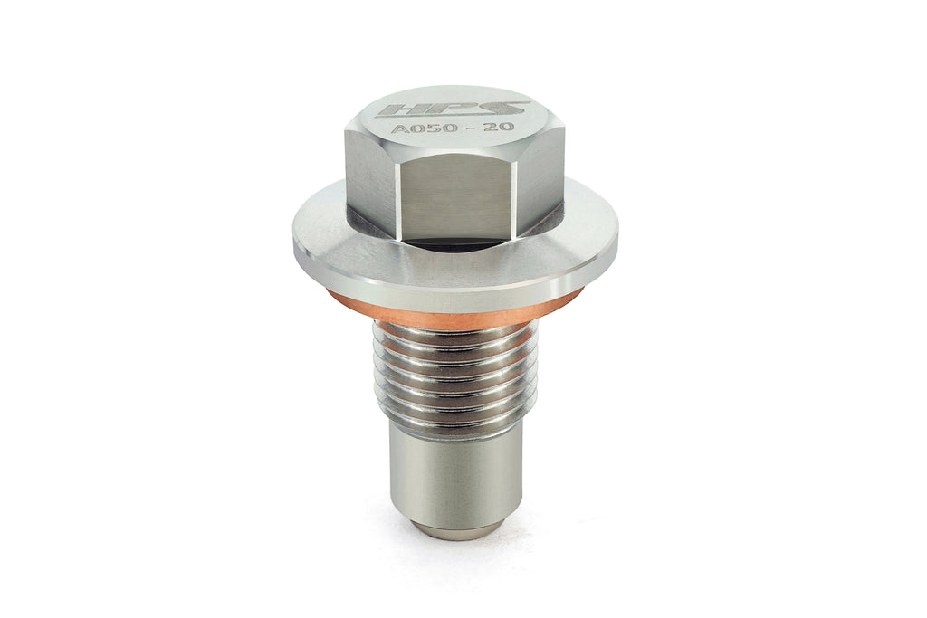 HPS Performance Hps Stainless Steel Magnetic Drain Plug 1/2" 20, Mdp A050 20 - MDP-A050-20