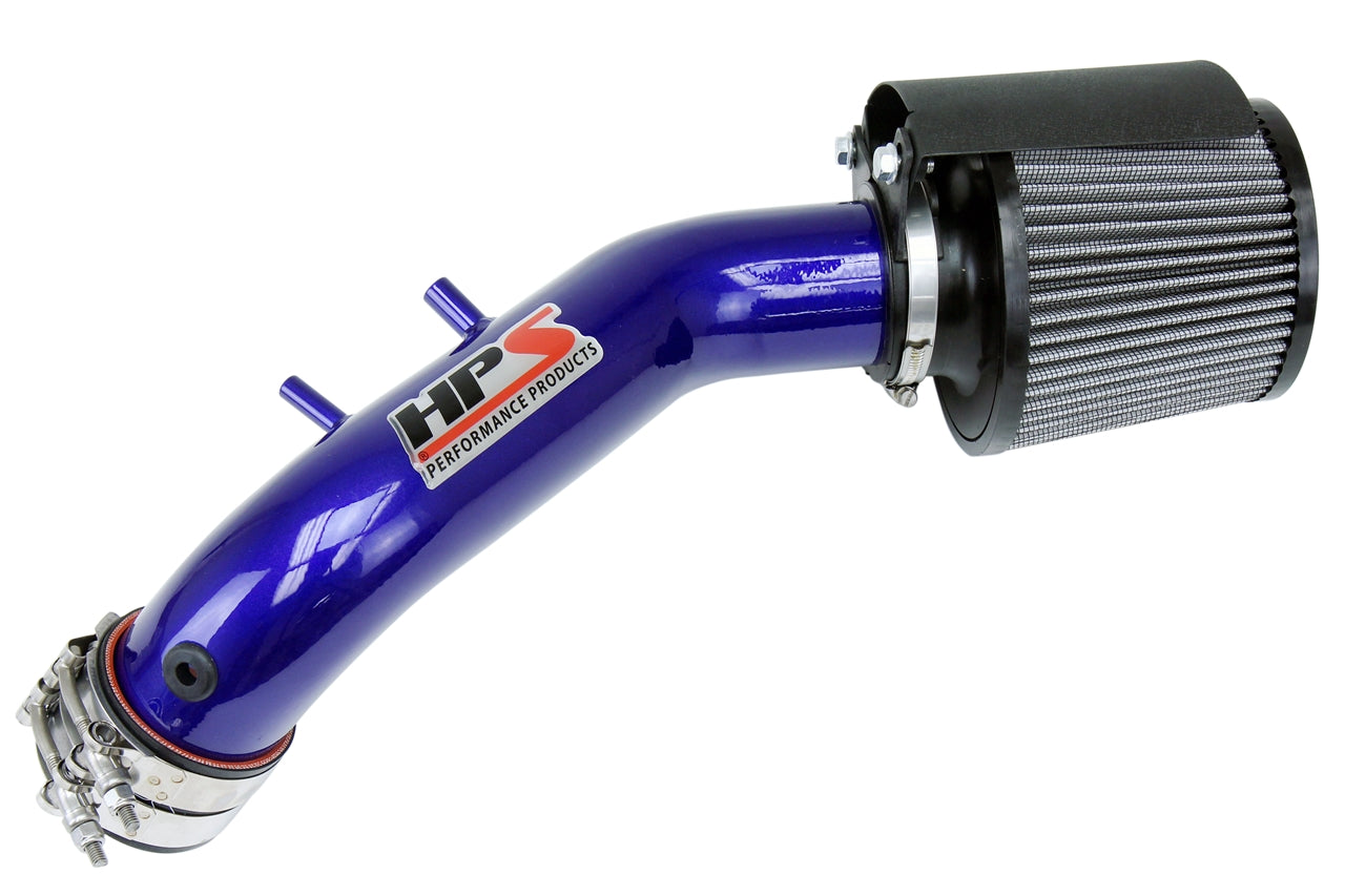 HPS Performance Air Intake Kit With Heat Shield 827-122BL Blue - 827-122BL