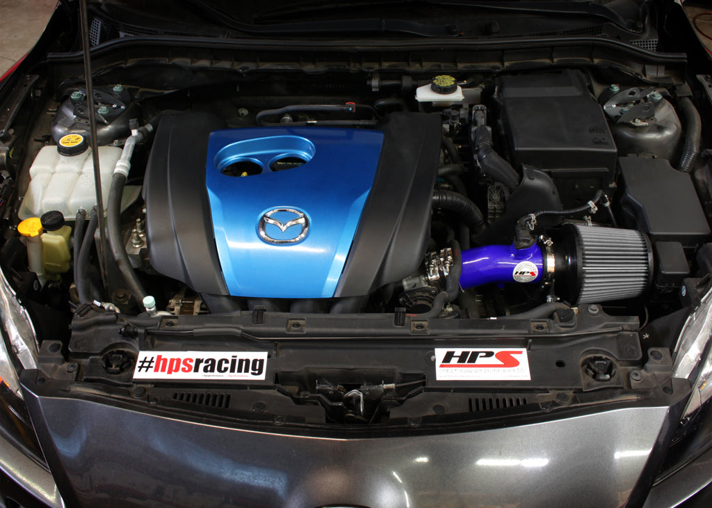 HPS Performance Air Intake Kit With Heat Shield 827-531BL Blue - 827-531BL