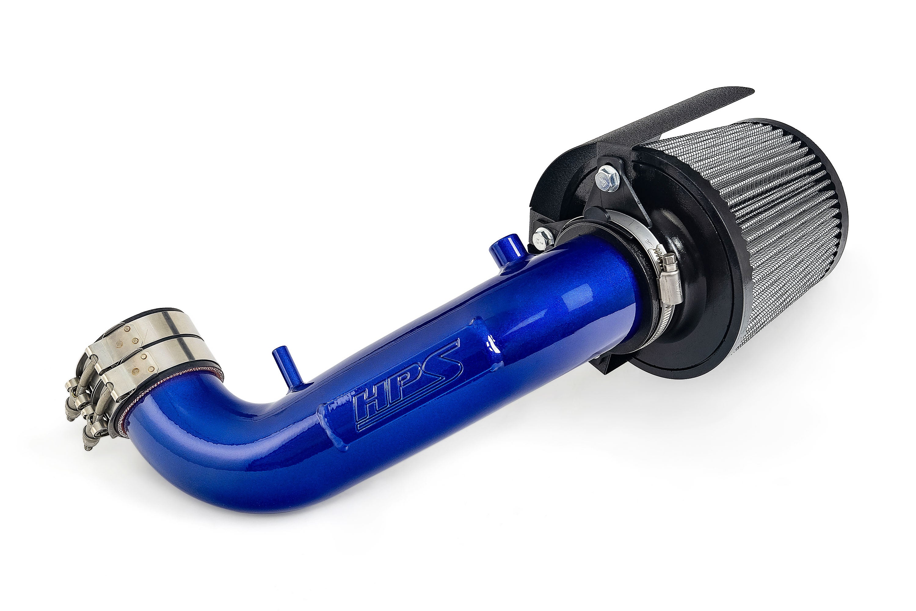 HPS Performance Air Intake Kit With Heat Shield 827-724BL Blue - 827-724BL
