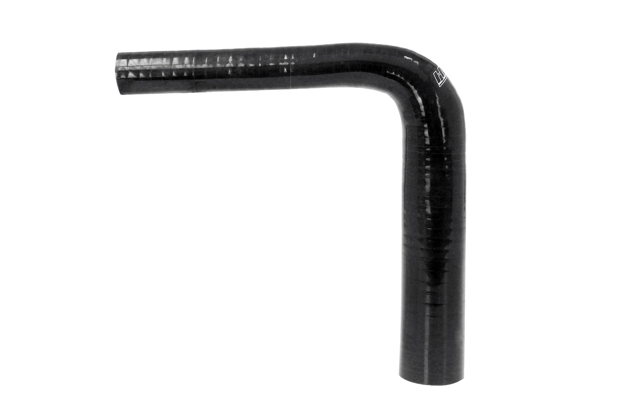 HPS Performance Hps Silicone Elbow Reducing Coupler 90 Degree, 7/8"   1" Id, 5" Legs Htser90 087 100 Blk Black - HTSER90-087-100-BLK