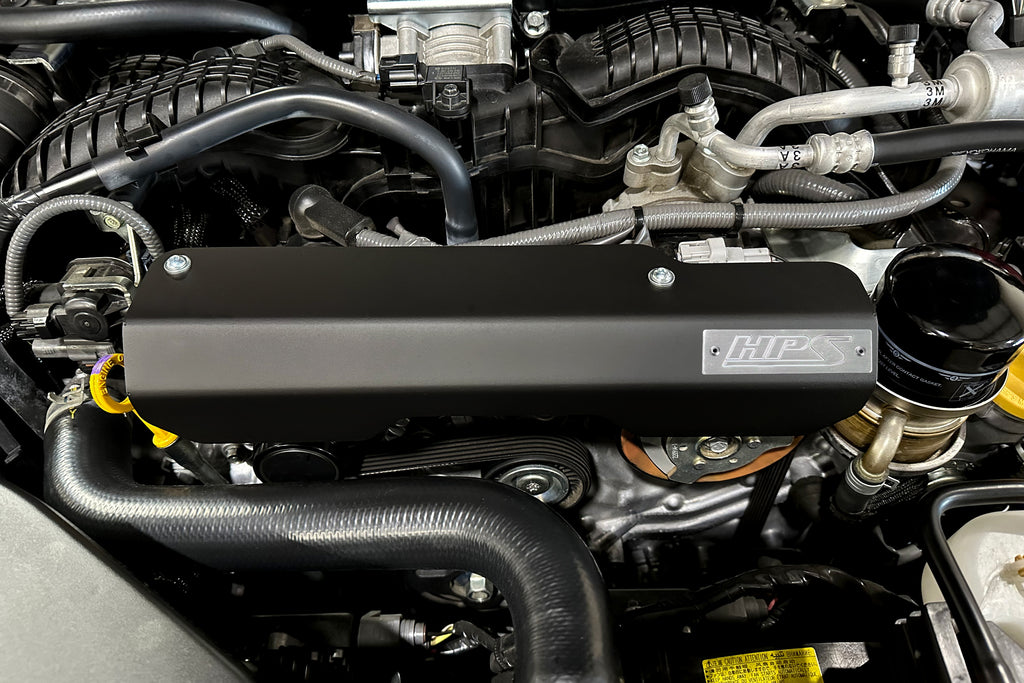 HPS Performance Hps Aluminum Belt Cover 71 103 Wb, Black - 71-103WB