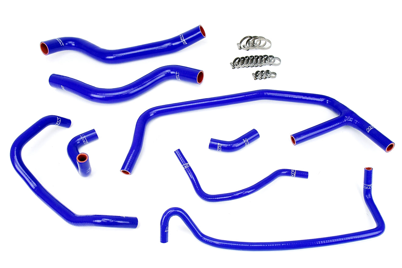 HPS Performance Hps Silicone Radiator And Heater Coolant Hose Kit 57 1452 Blue Blue - 57-1452-BLUE