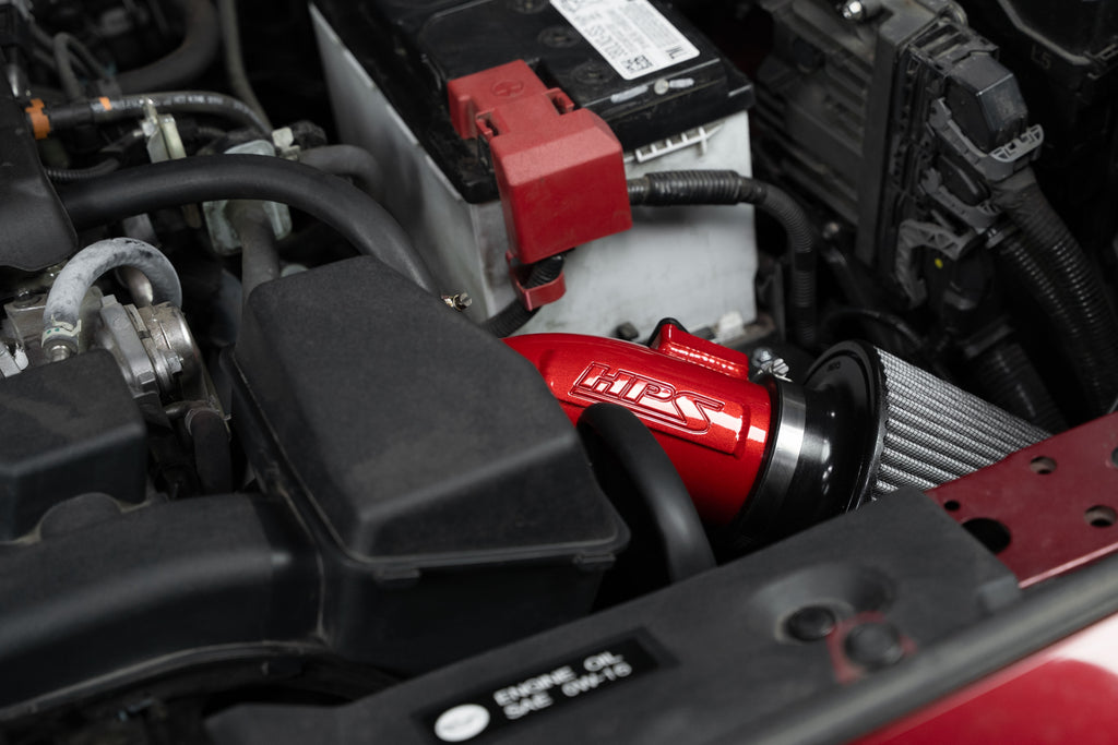 HPS Performance Air Intake Kit With Heat Shield 827-798R Red - 827-798R