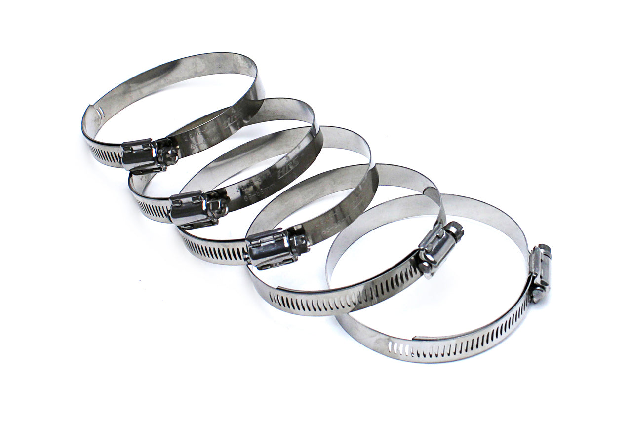 HPS Performance Hps Stainless Steel Worm Gear Hose Clamp 3 9/16"   4 1/2" (5 Pieces) Sswc 91 114x5 - SSWC-91-114x5