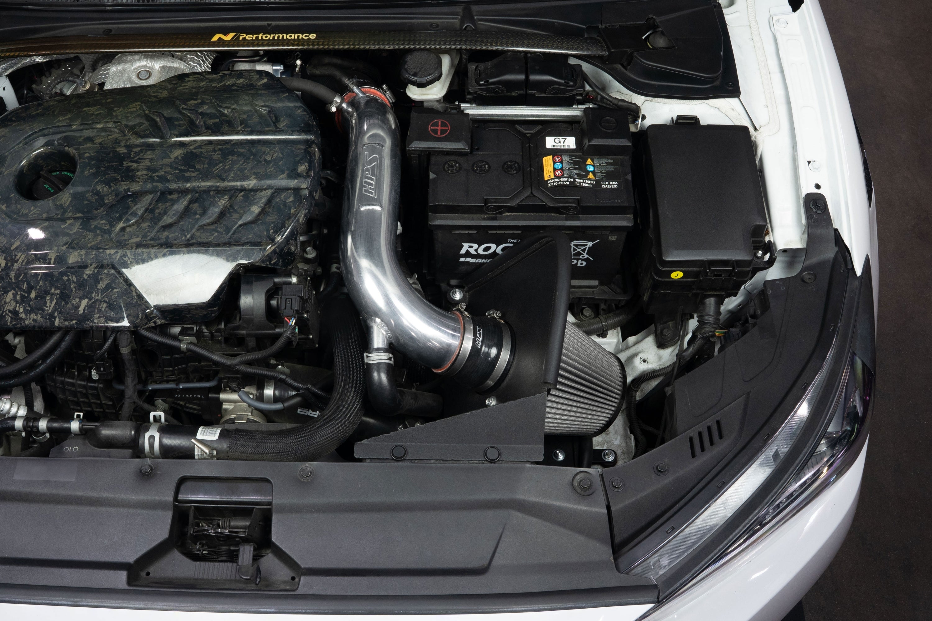 HPS Performance Air Intake Kit With Heat Shield and Turbo Inlet 827-797WB Black - 827-797WB