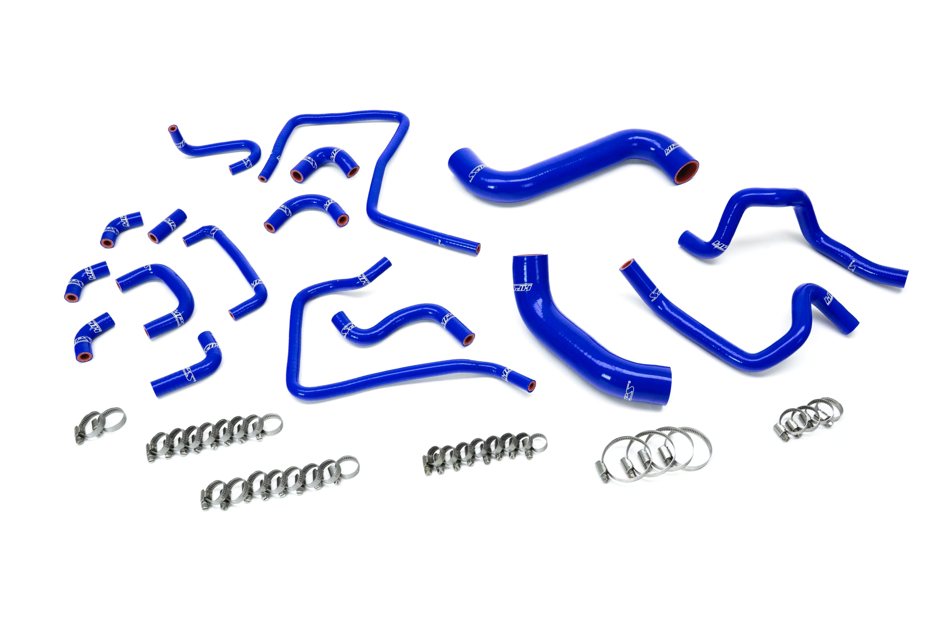 HPS Performance Hps Silicone Radiator, Heater, And Ancillary Coolant Hose Kit 57 2304 Blue Blue - 57-2304-BLUE