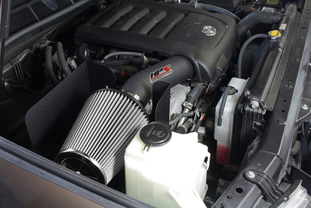 HPS Performance Air Intake Kit With Heat Shield 827-629WB Black - 827-629WB