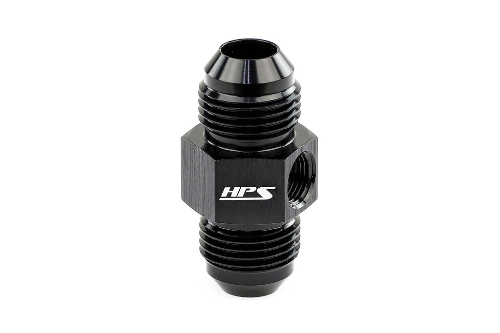 HPS Performance AN -4 Male to Male Adapter with 1/8 NPT Take Off AN191-04