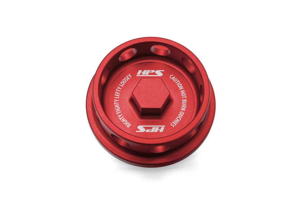 HPS Performance Anodized Billet Aluminum Engine Oil Cap 5269-107R Red - 5269-107R