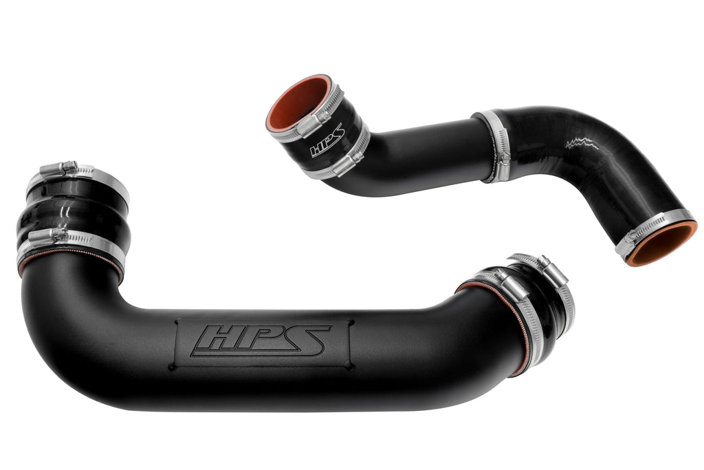 HPS Performance Hot and Cold Side Turbo Charge Pipe Kit 17-163WB Black - 17-163WB