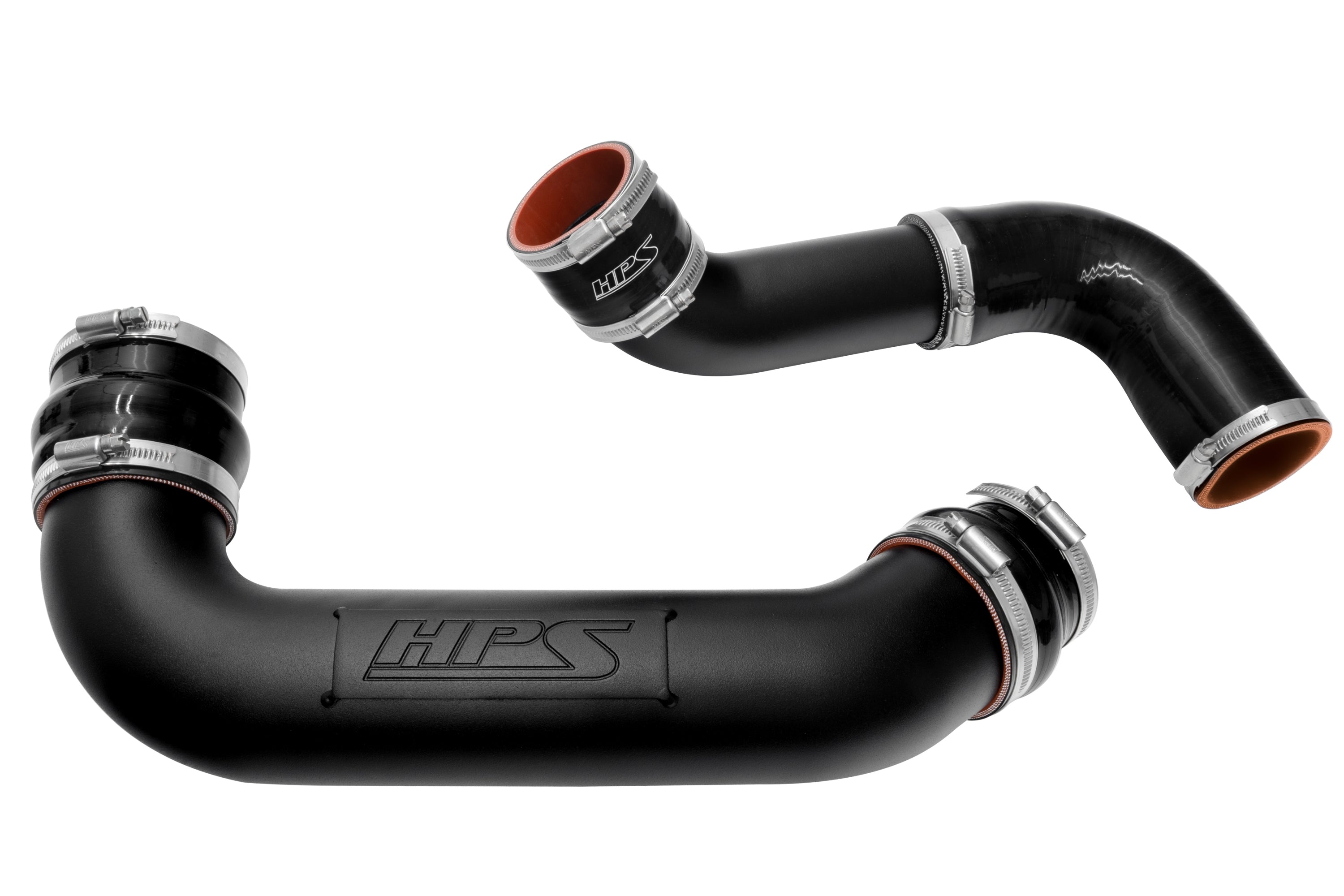HPS Performance Hot and Cold Side Turbo Charge Pipe Kit 17-163WB Black - 17-163WB