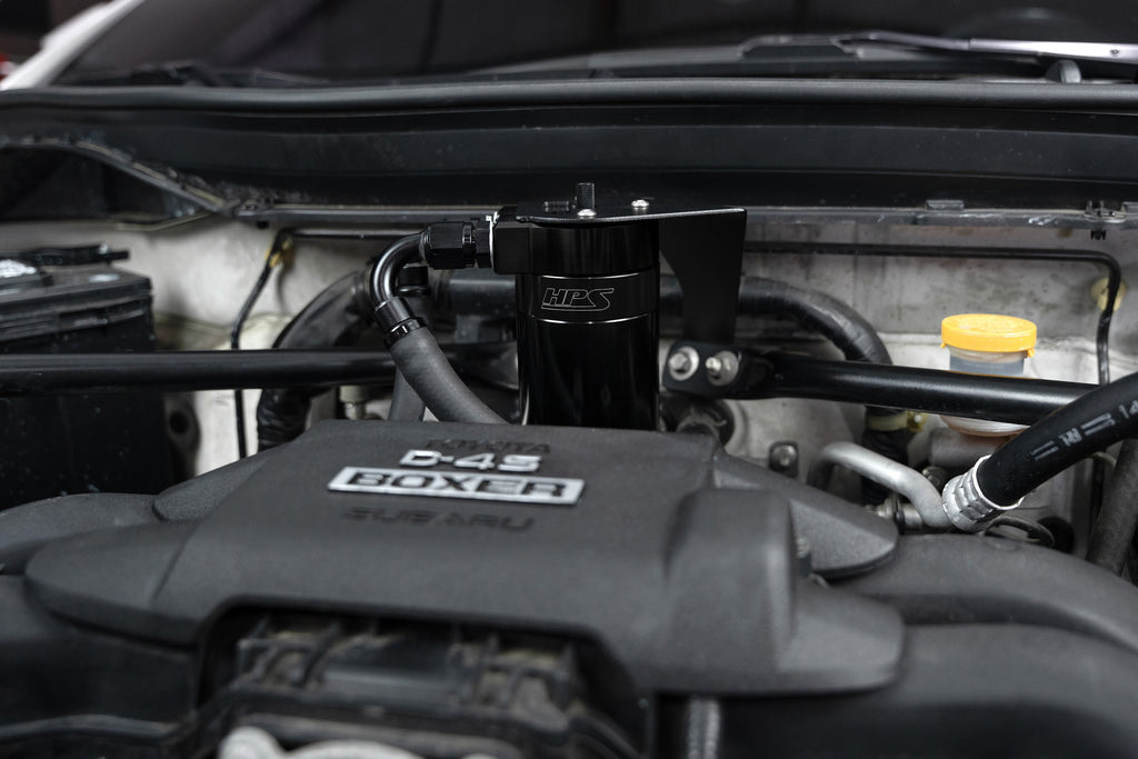 HPS Performance Oil Catch Can Kit 860-030WB Black - 860-030WB