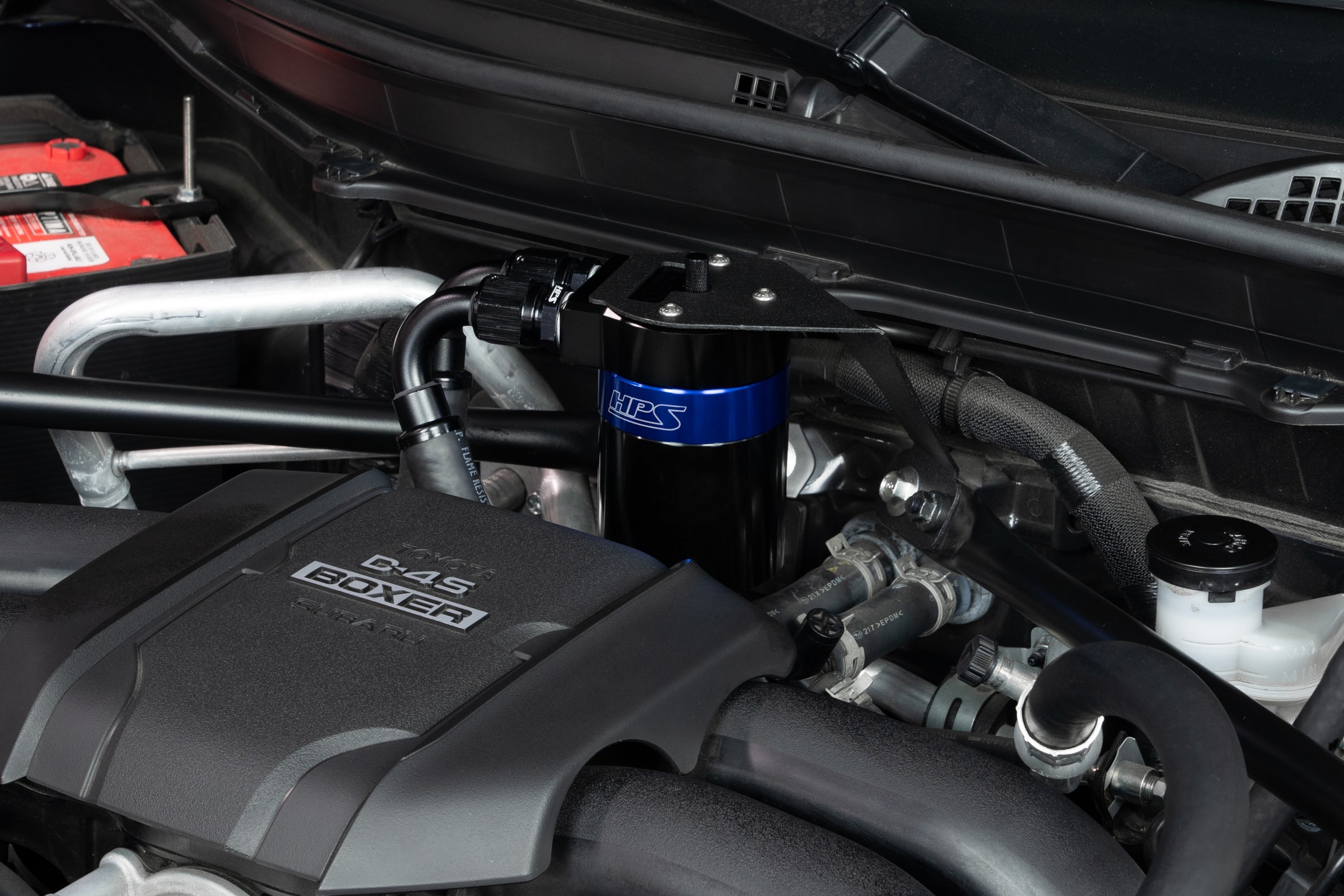 HPS Performance Oil Catch Can Kit 860-026BL Blue - 860-026BL
