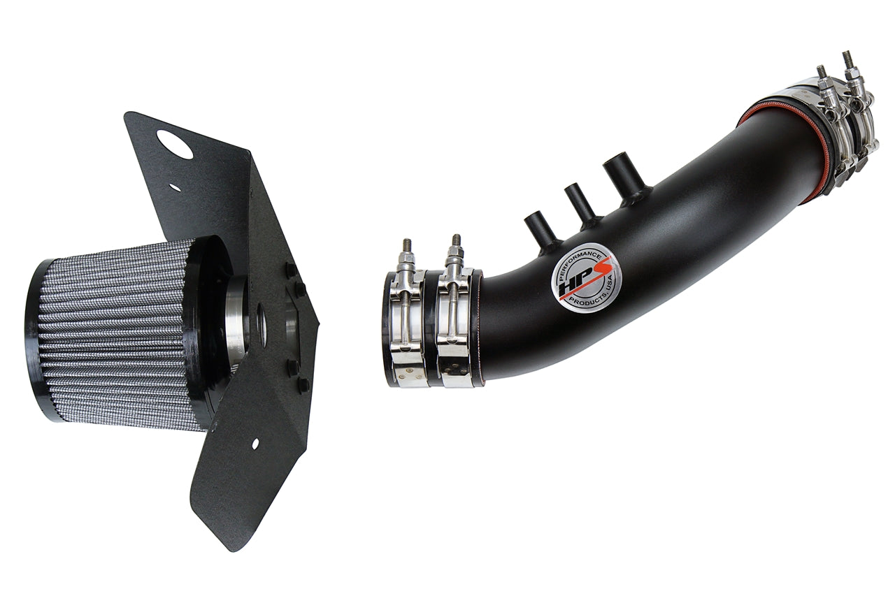 HPS Performance Air Intake Kit With Heat Shield 827-636WB Black - 827-636WB