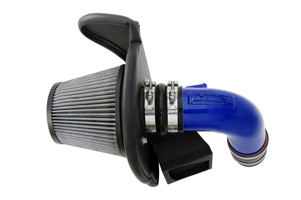 HPS Performance Air Intake Kit With Heat Shield 827-702BL Blue - 827-702BL