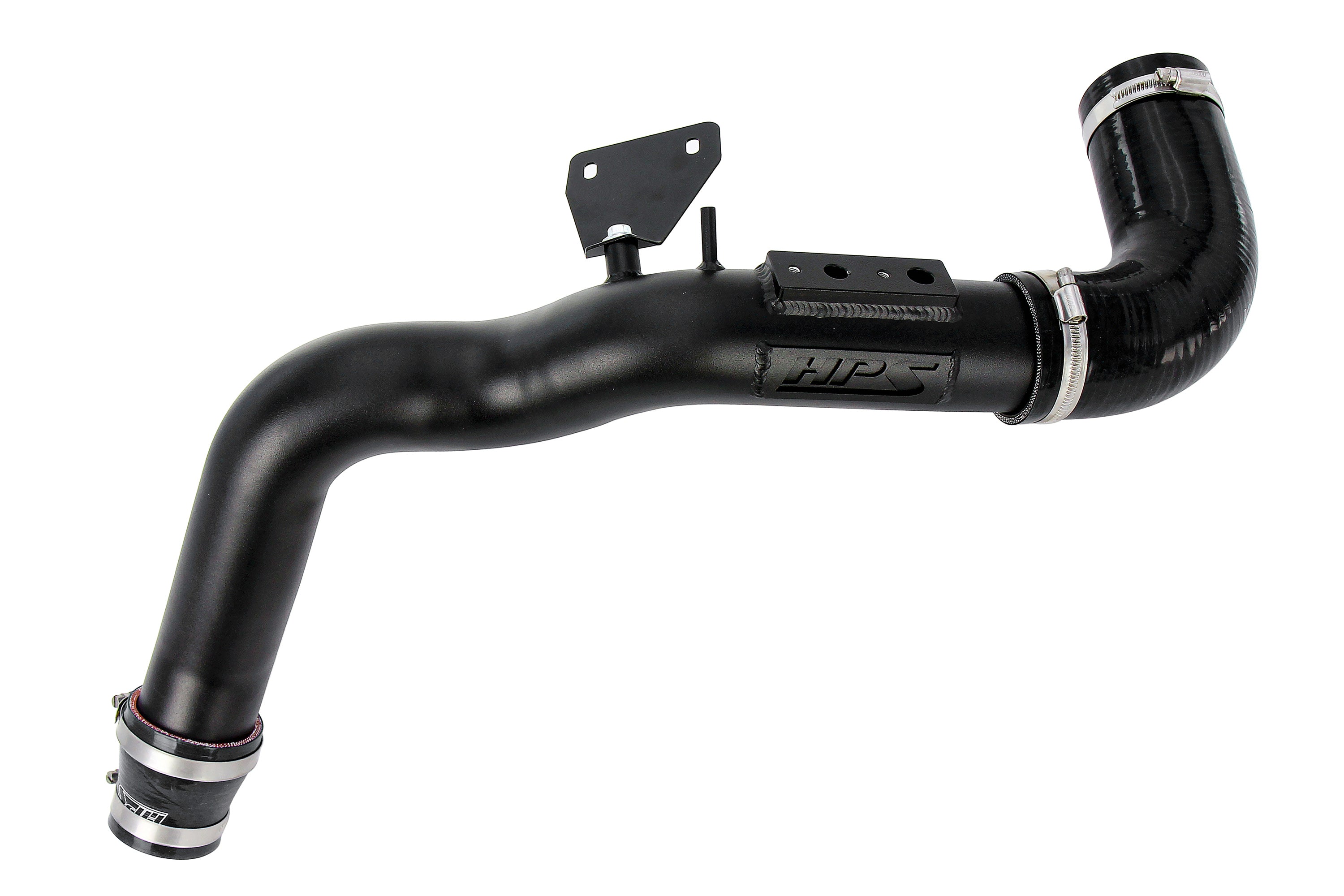 HPS Performance Upper Cold Side Charge Pipe Kit 17-121WB Black - 17-121WB