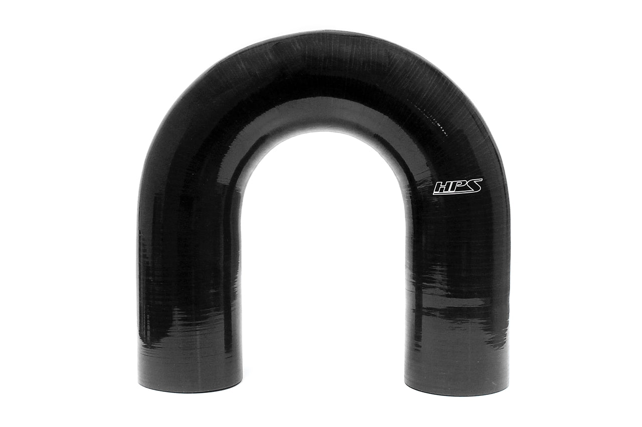 HPS Performance Hps Silicone Elbow Coupler 180 Degree, 2 3/8" Id, 4 1/2" Legs Htsec180 238 Blk Black - HTSEC180-238-BLK