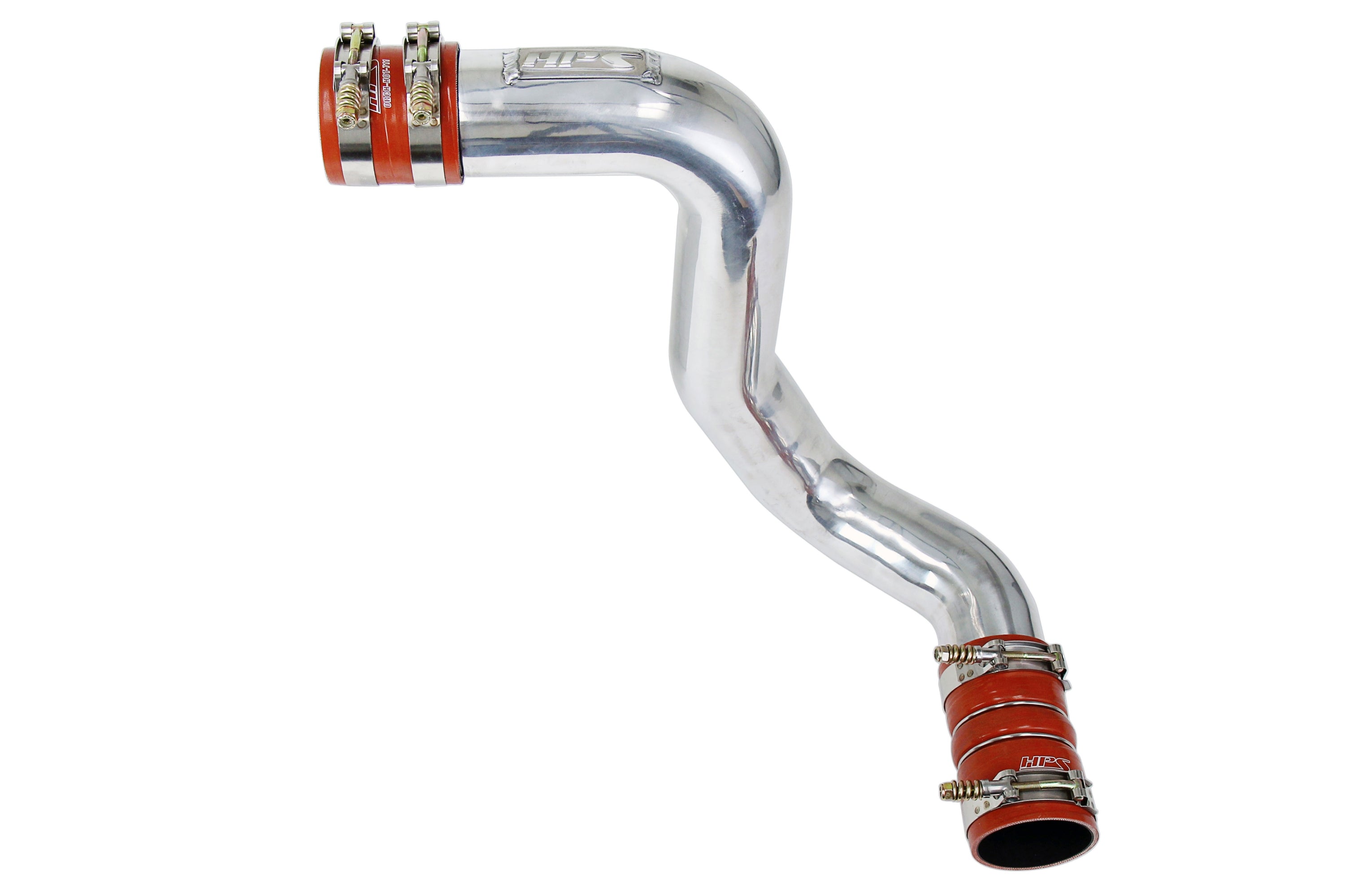 HPS Performance Cold Side Charge Pipe Kit with Orange Boots 17-142P Polished - 17-172P
