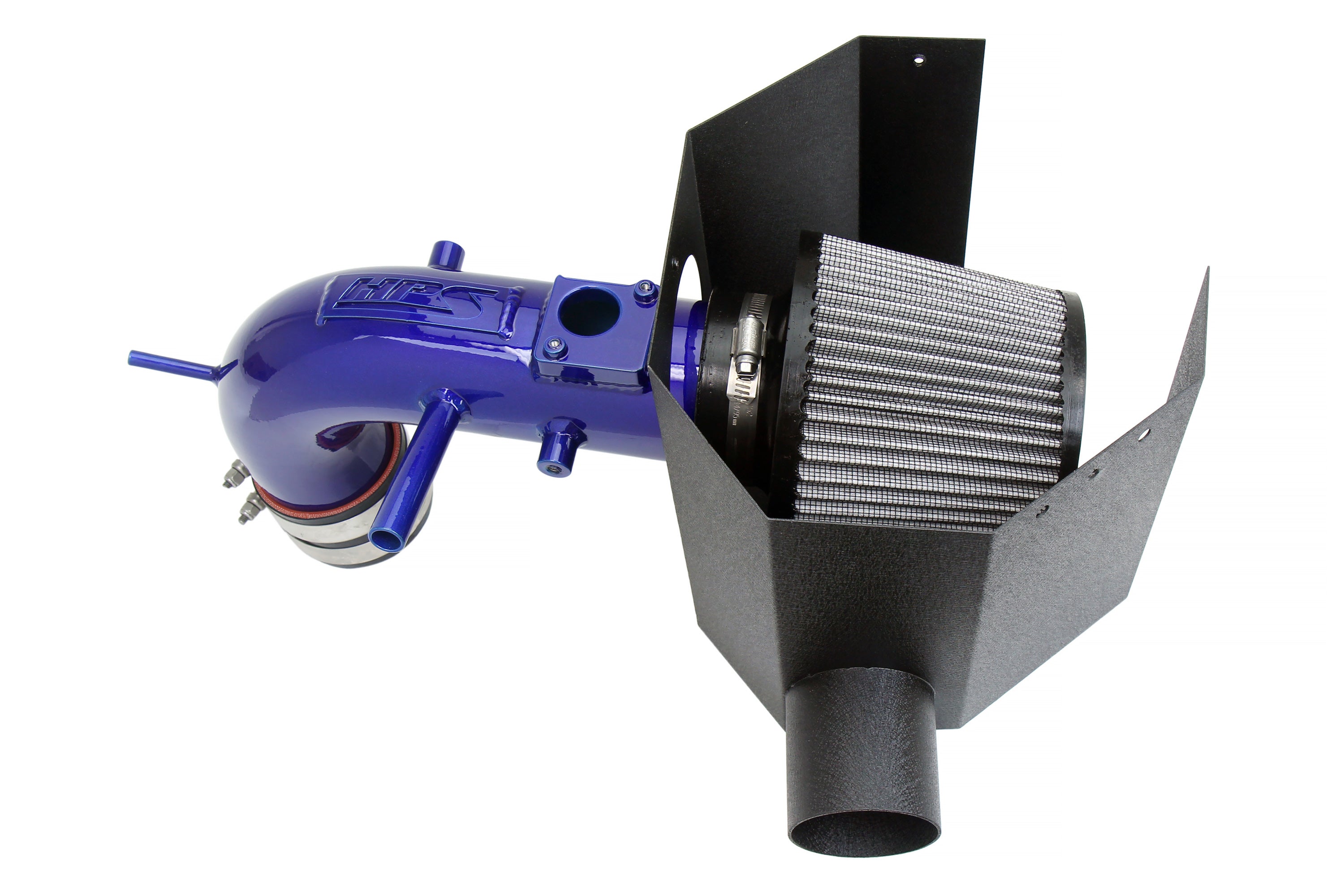 HPS Performance Air Intake Kit With Heat Shield 827-691BL Blue - 827-691BL