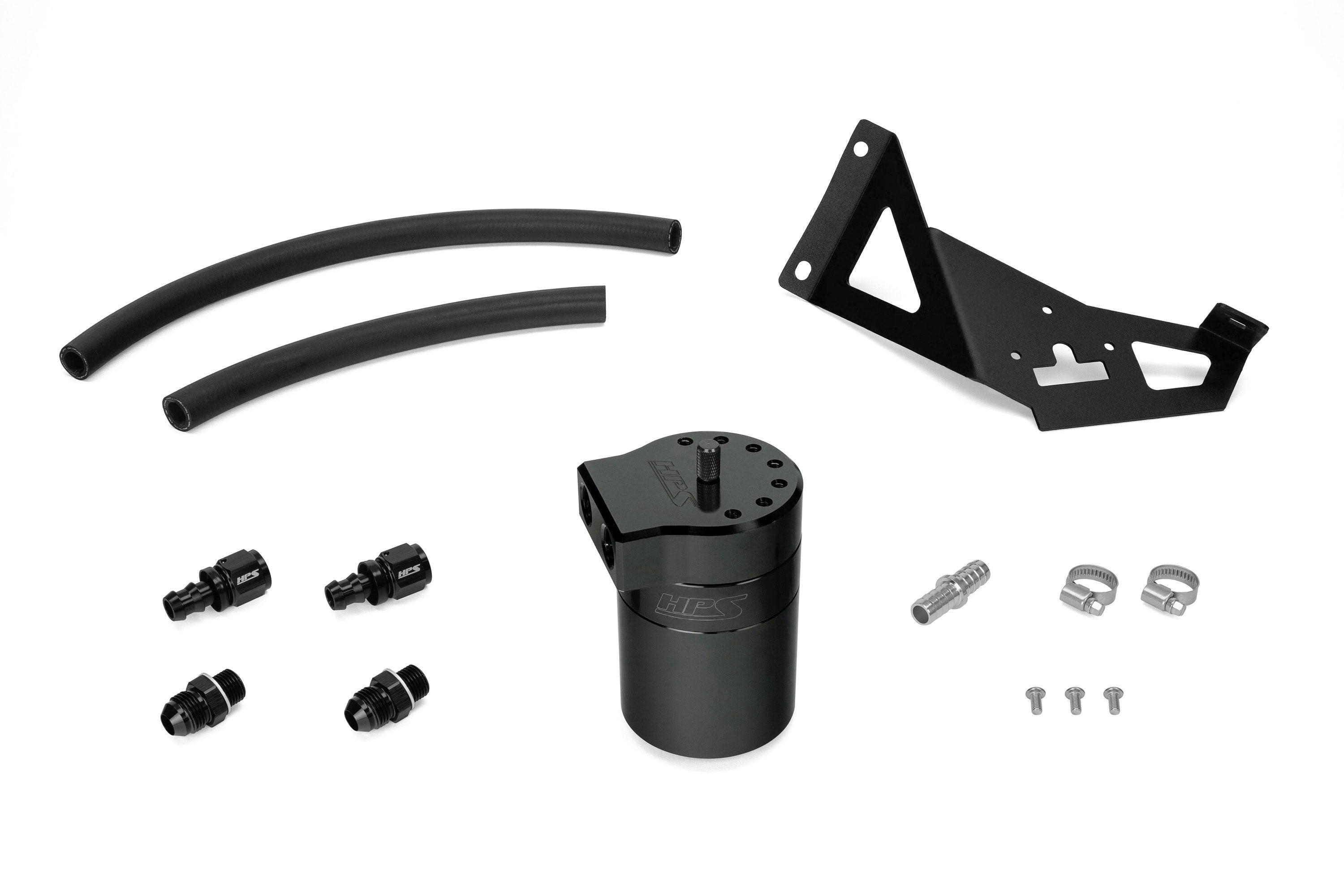 HPS Performance Oil Catch Can Kit 860-029WB Black - 860-029WB