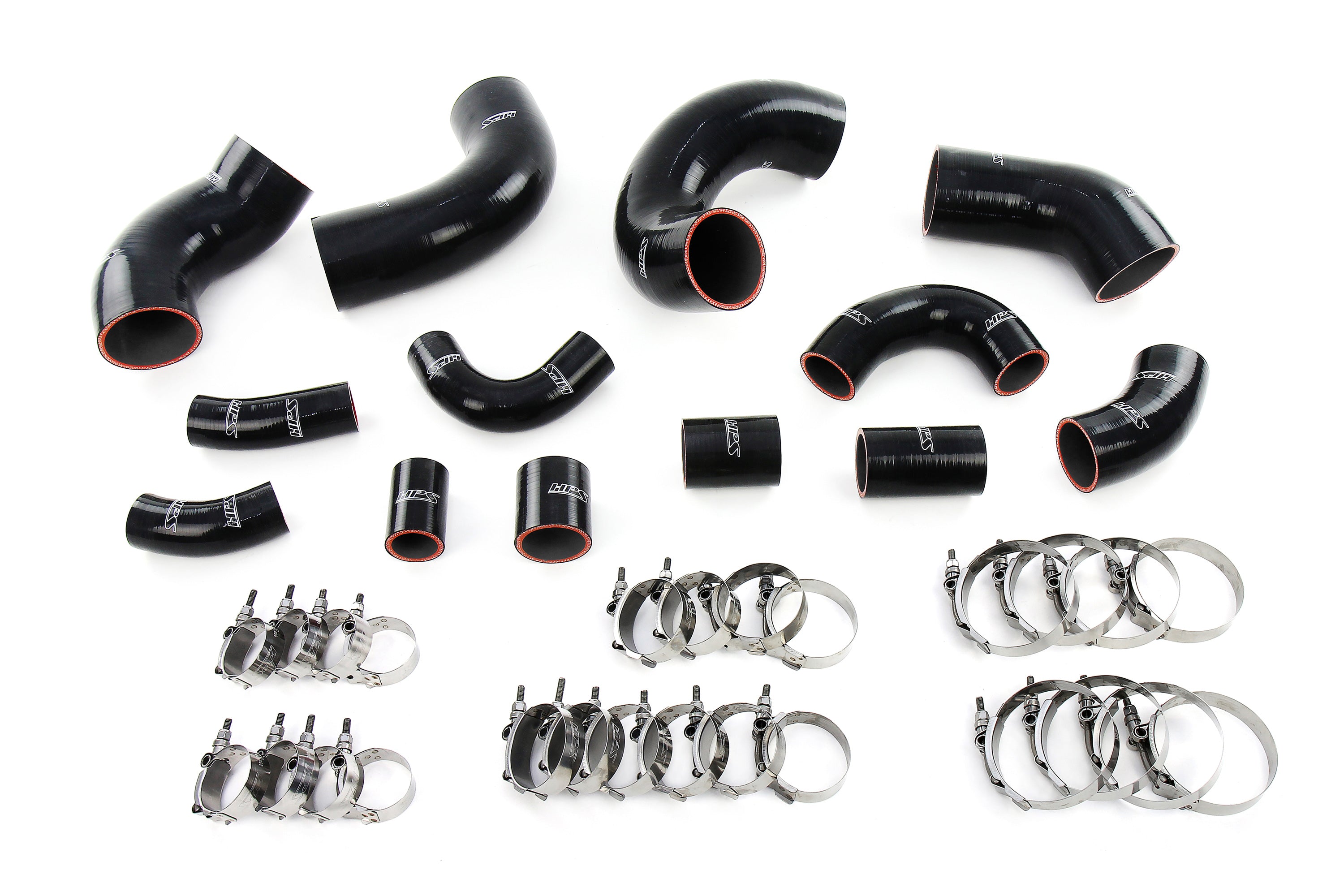 HPS Performance Hps Silicone Intercooler Hose Kit 57 2097 Blk Black - 57-2097-BLK
