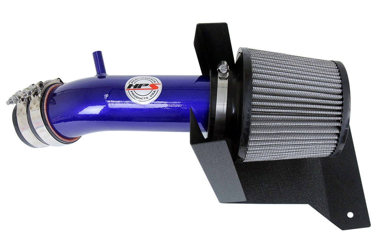 HPS Performance Air Intake Kit With Heat Shield 827-538BL Blue - 827-538BL