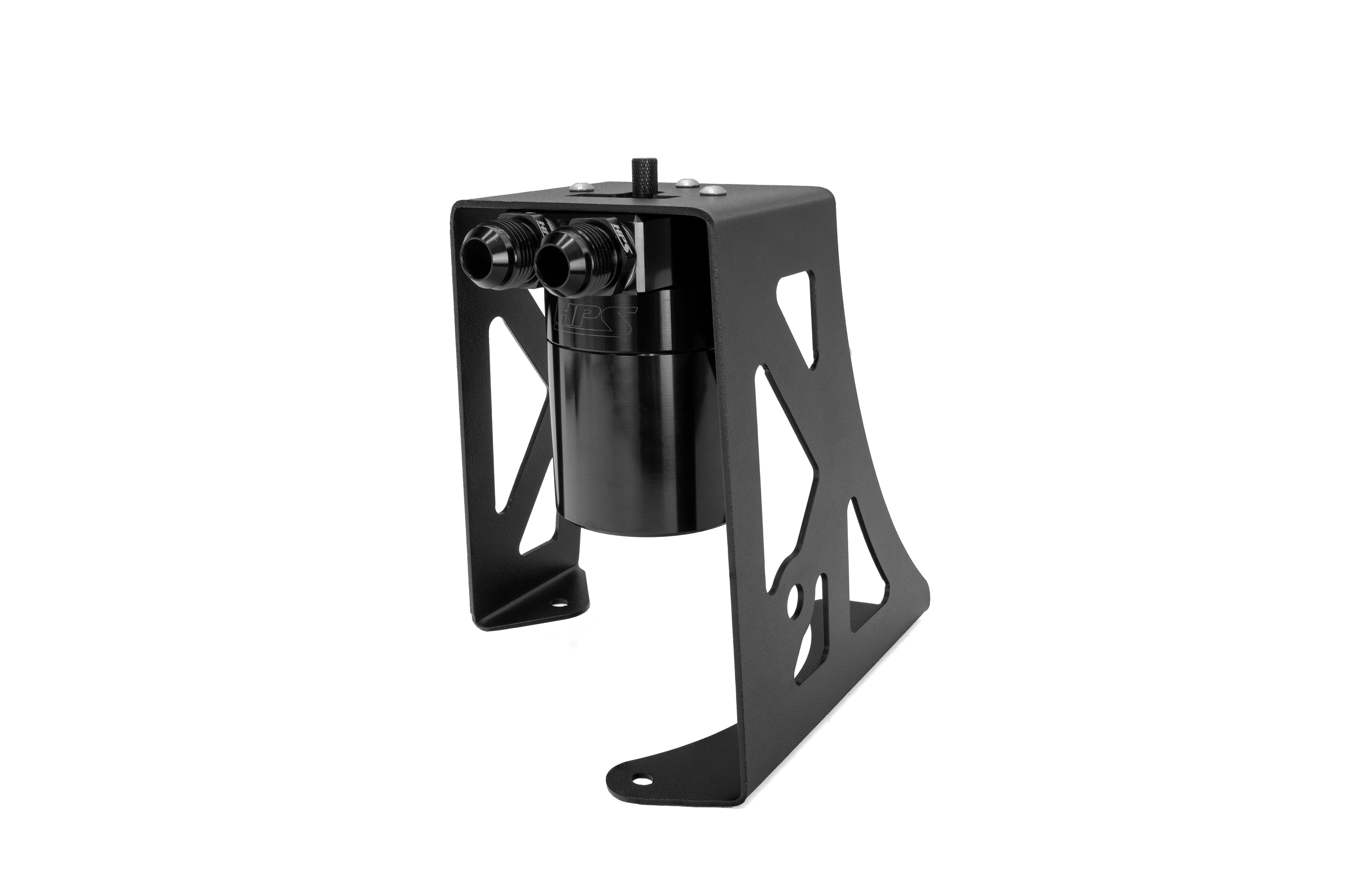 HPS Performance Oil Catch Can Kit 860-032WB Black - 860-032WB